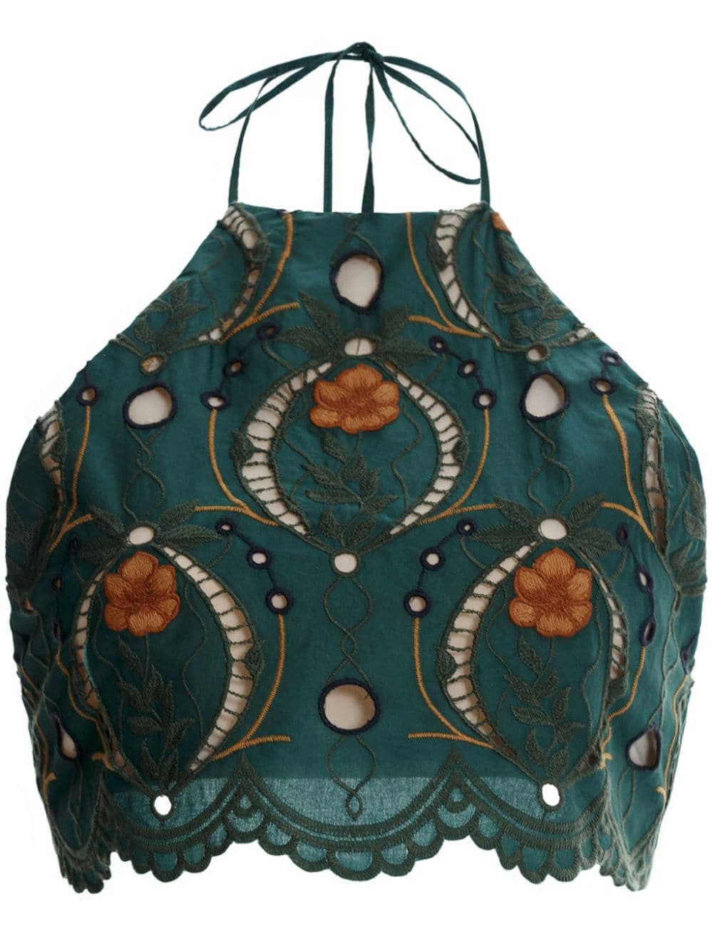 Agua By Agua Bendita Carlota embroidered-design top - Green von Agua By Agua Bendita