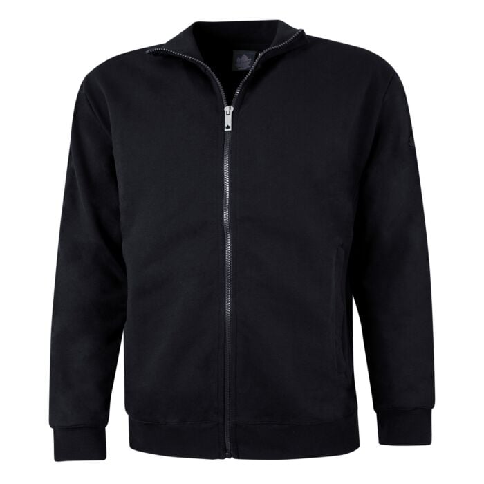 Ahorn Sweat-Jacke Herren mit Reissverschluss, schwarz, XL von Ahorn