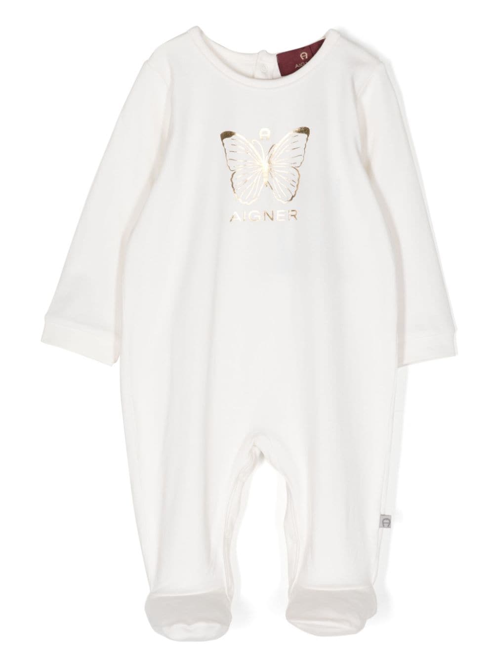 Aigner Kids butterfly-print cotton pajamas - White von Aigner Kids