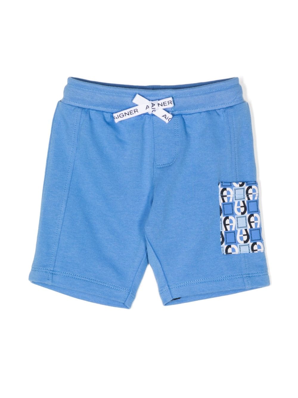 Aigner Kids drawstring cotton shortd - Blue von Aigner Kids