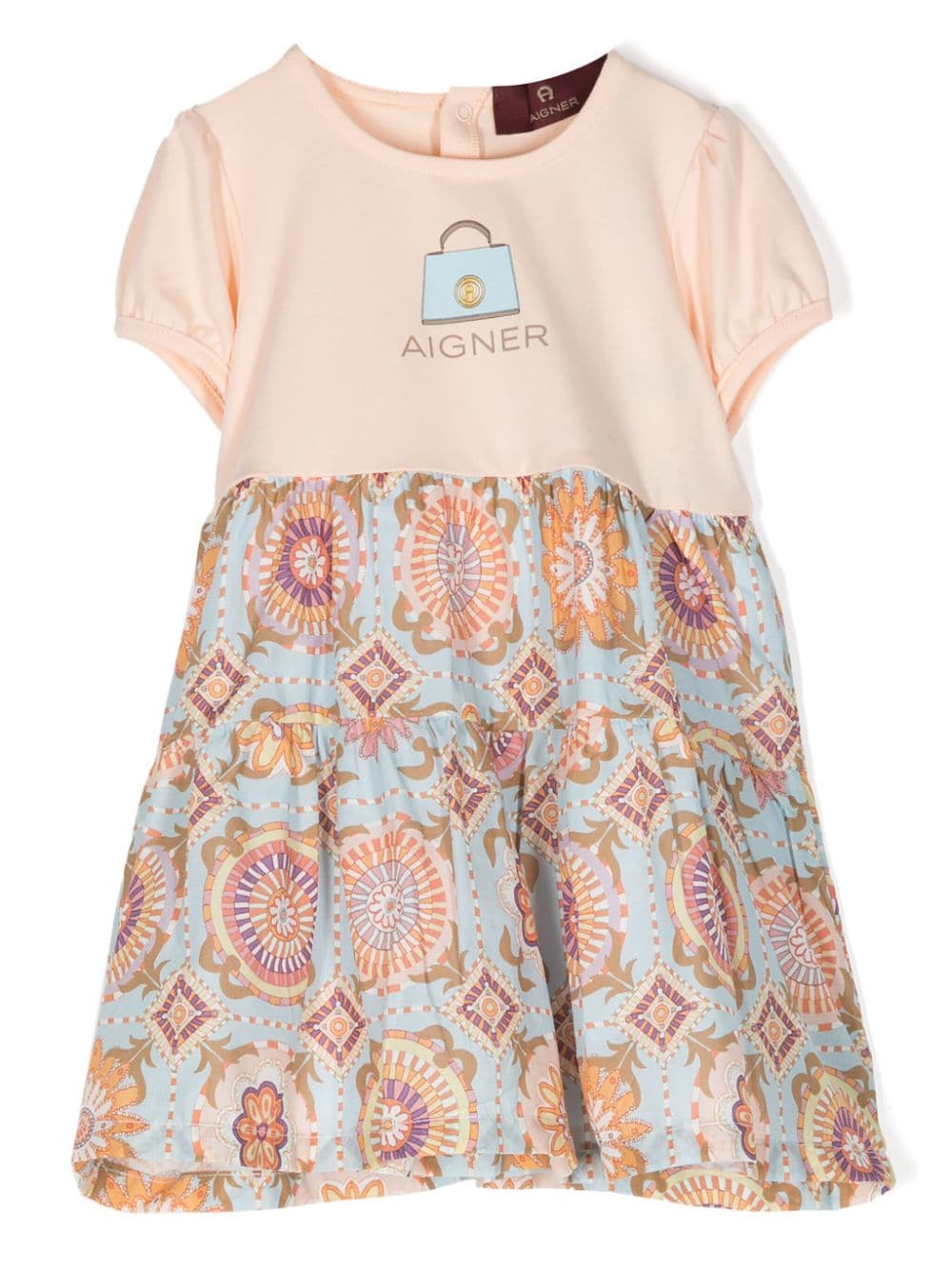Aigner Kids graphic-print short-sleeve dress - Pink von Aigner Kids