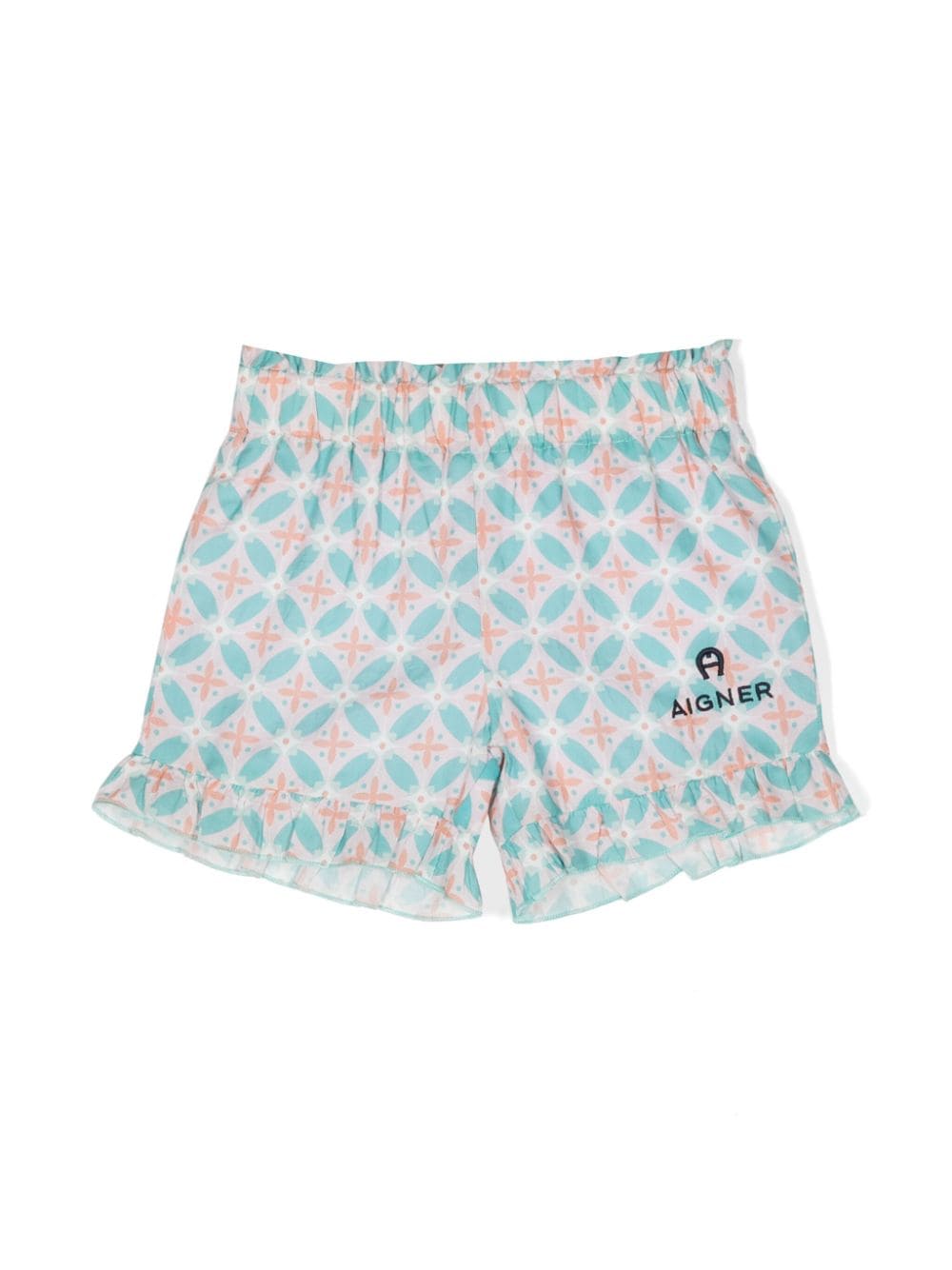 Aigner Kids logo-embroidered cotton shorts - Blue von Aigner Kids