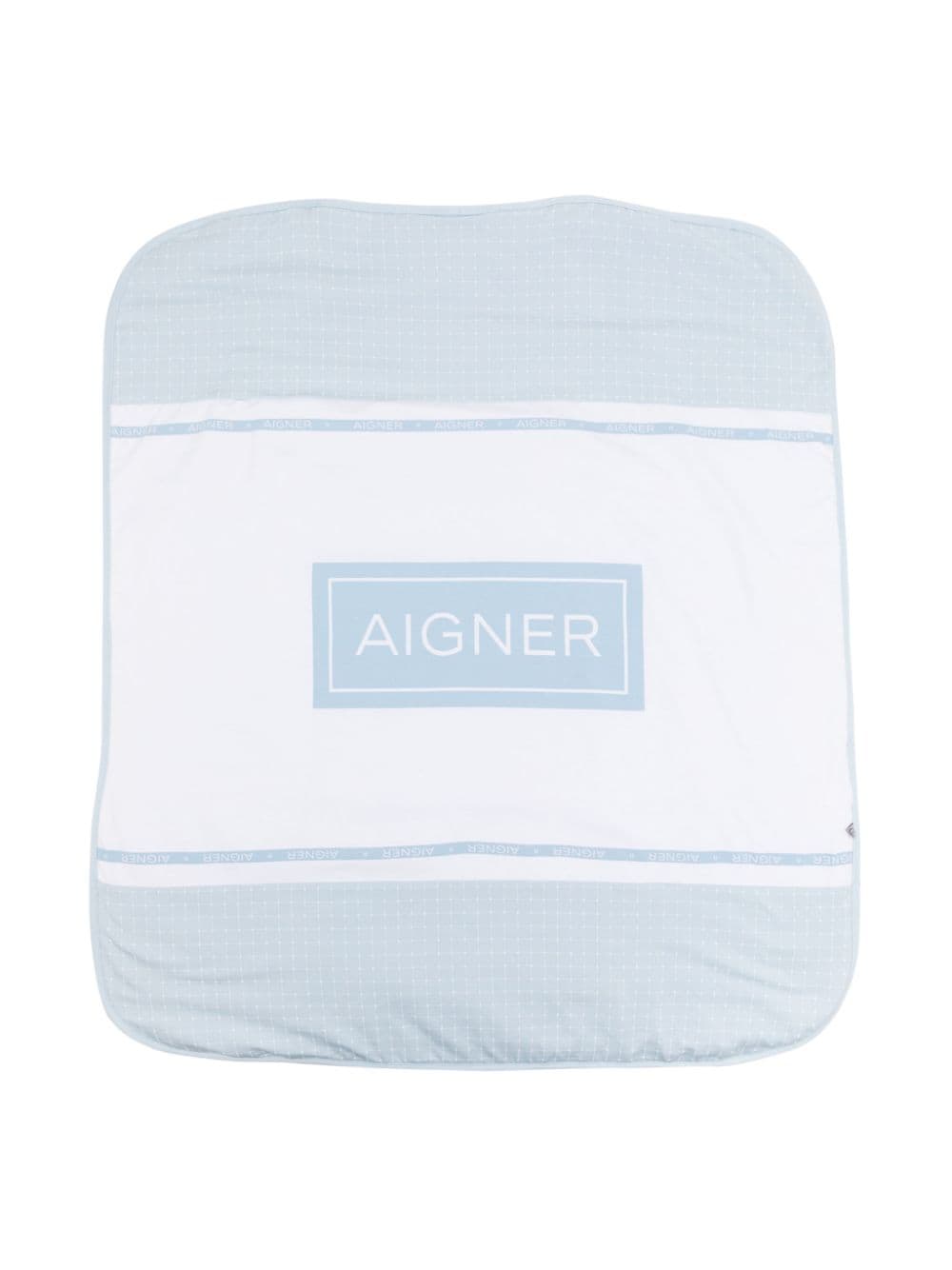 Aigner Kids logo-print colour-block blanket - Blue von Aigner Kids
