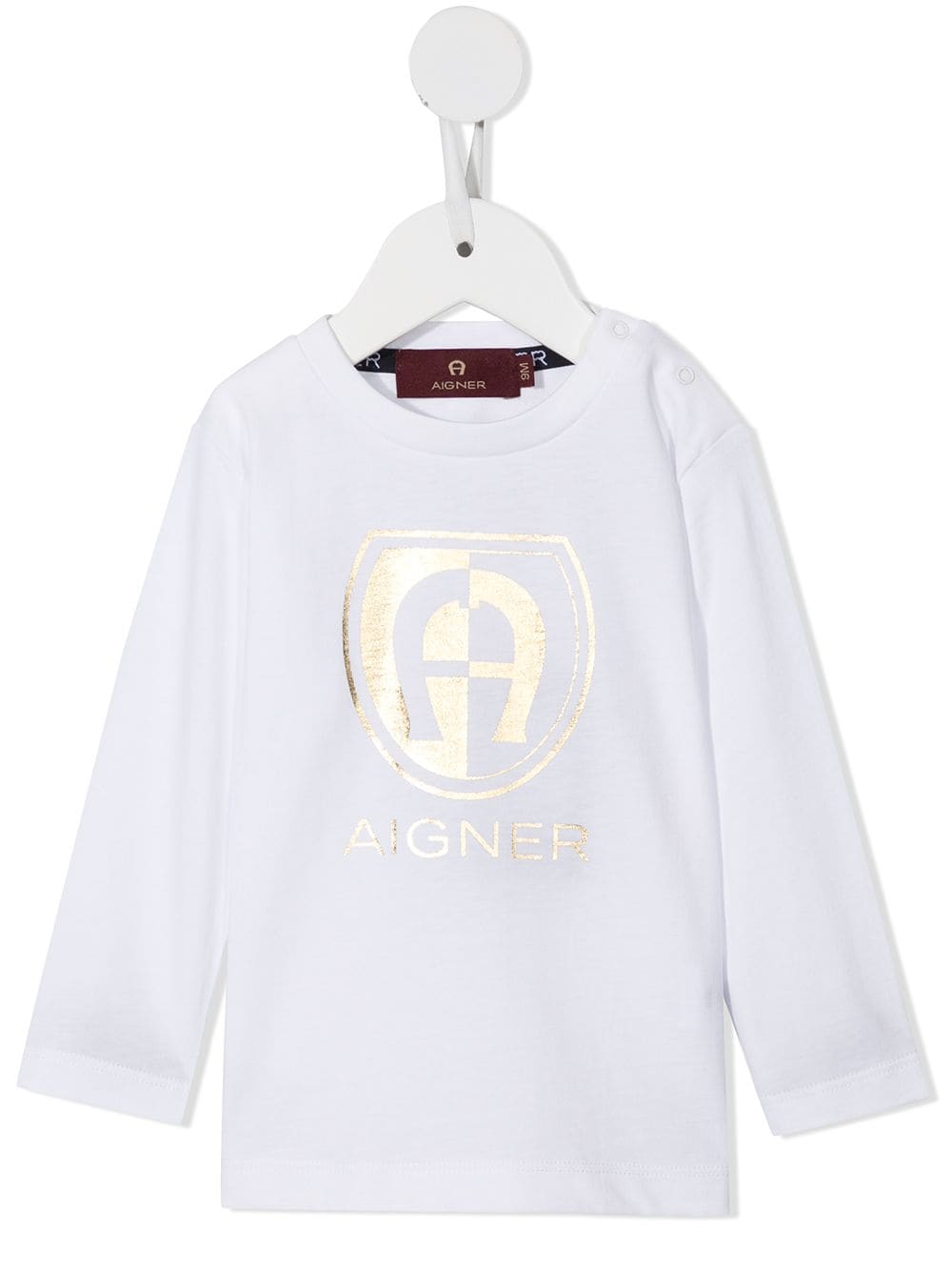 Aigner Kids logo-print cotton T-Shirt - White von Aigner Kids