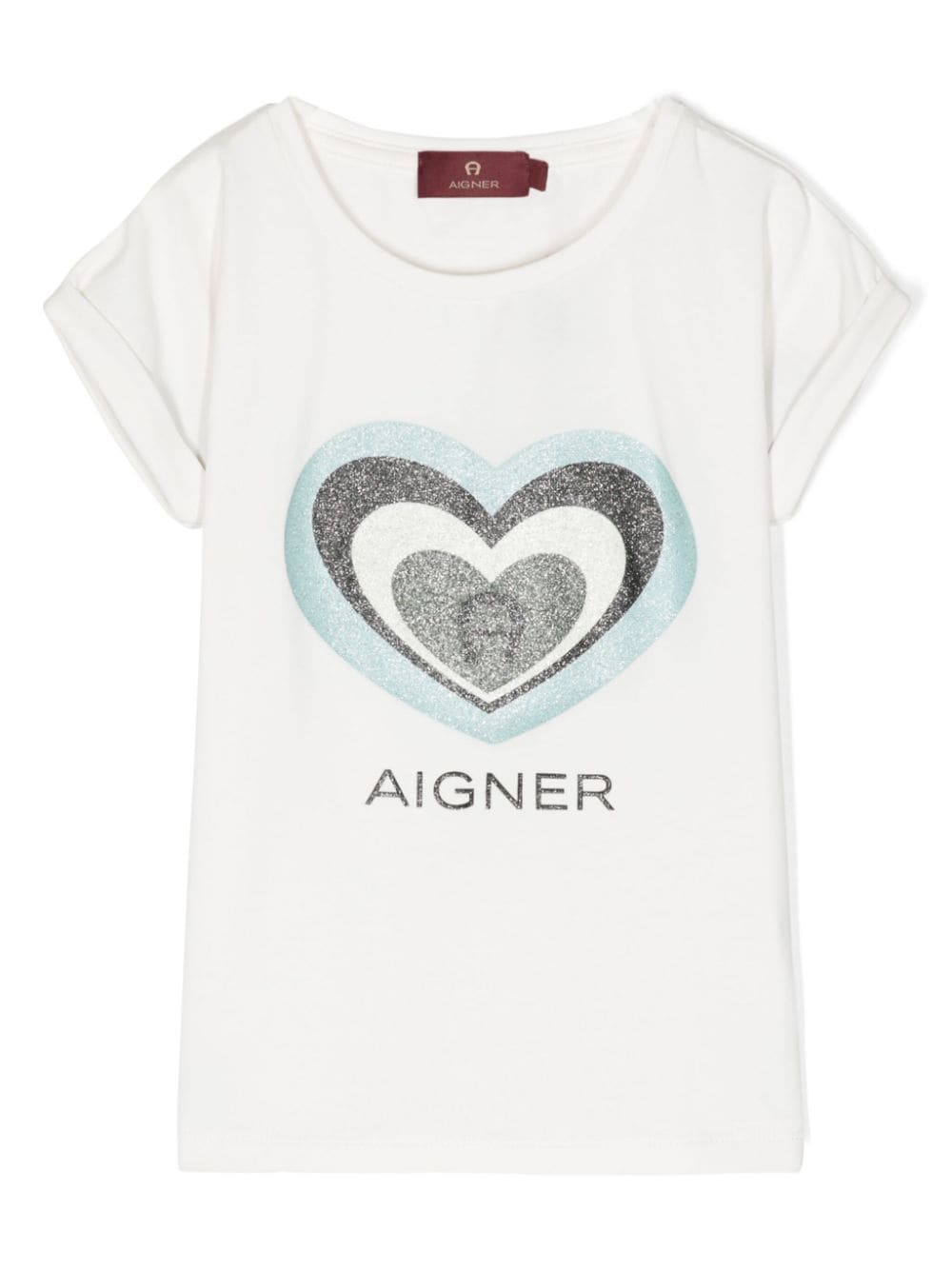 Aigner Kids logo-print cotton T-shirt - Neutrals von Aigner Kids