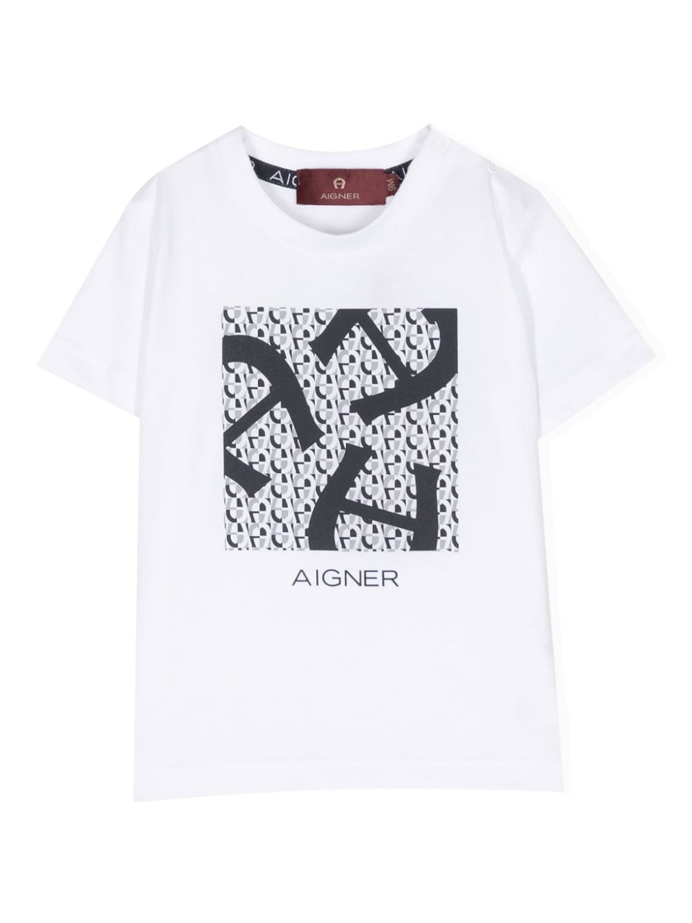 Aigner Kids logo-print cotton-jersey T-shirt - White von Aigner Kids