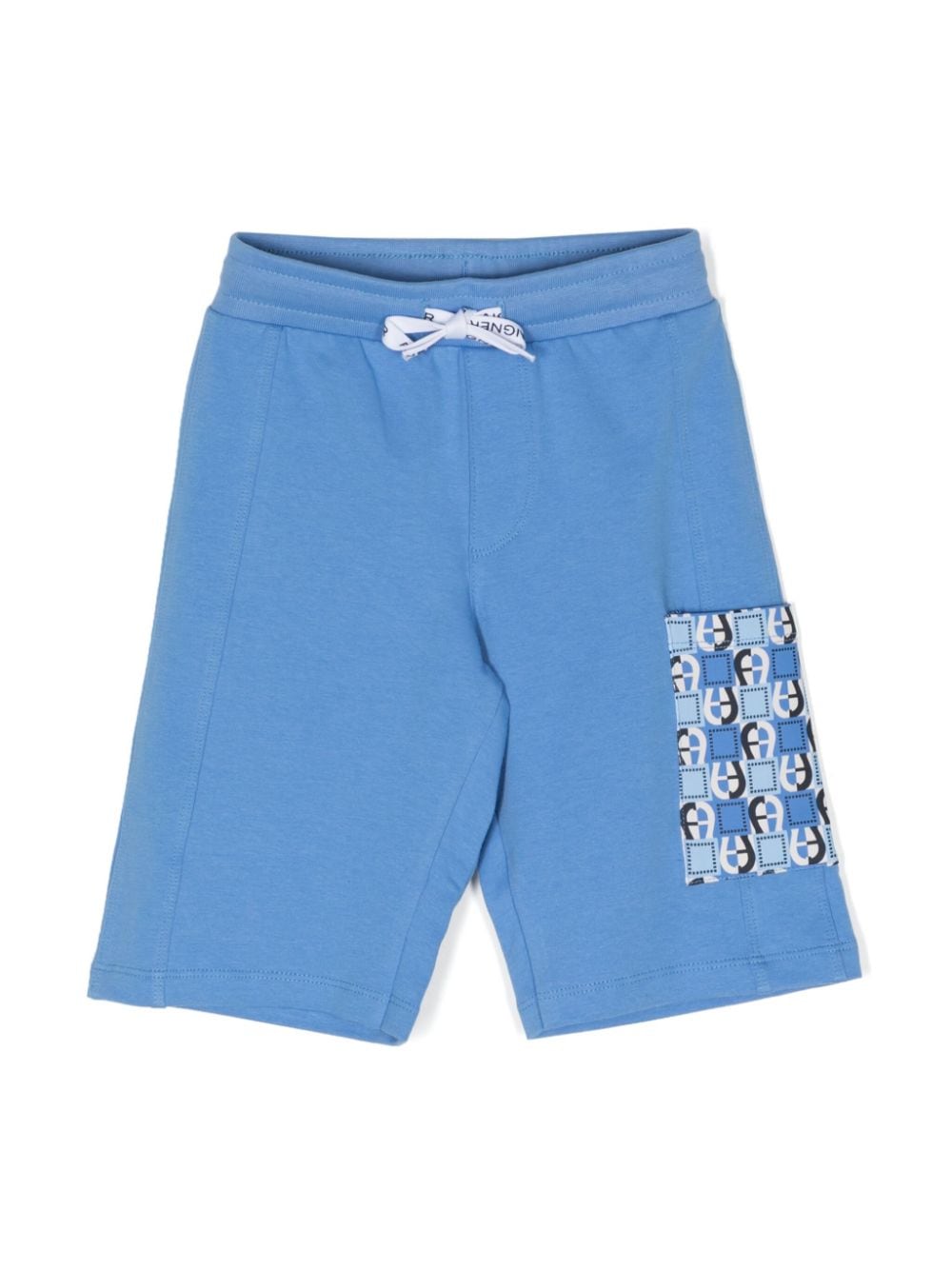 Aigner Kids logo-print cotton shorts - Blue von Aigner Kids