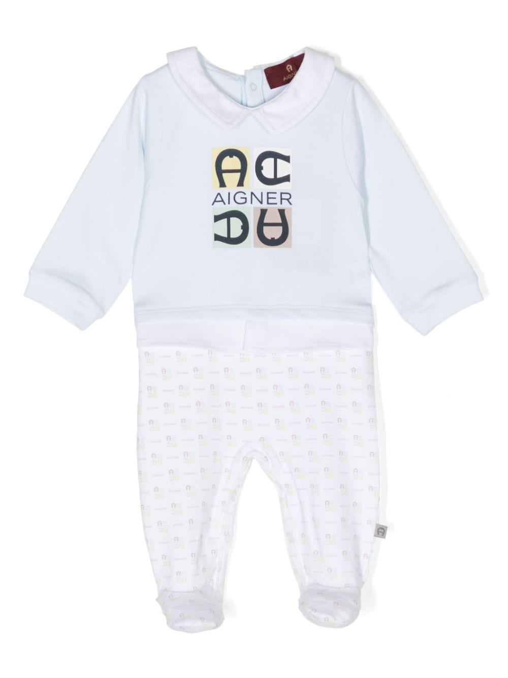 Aigner Kids logo-print panelled body - Blue von Aigner Kids