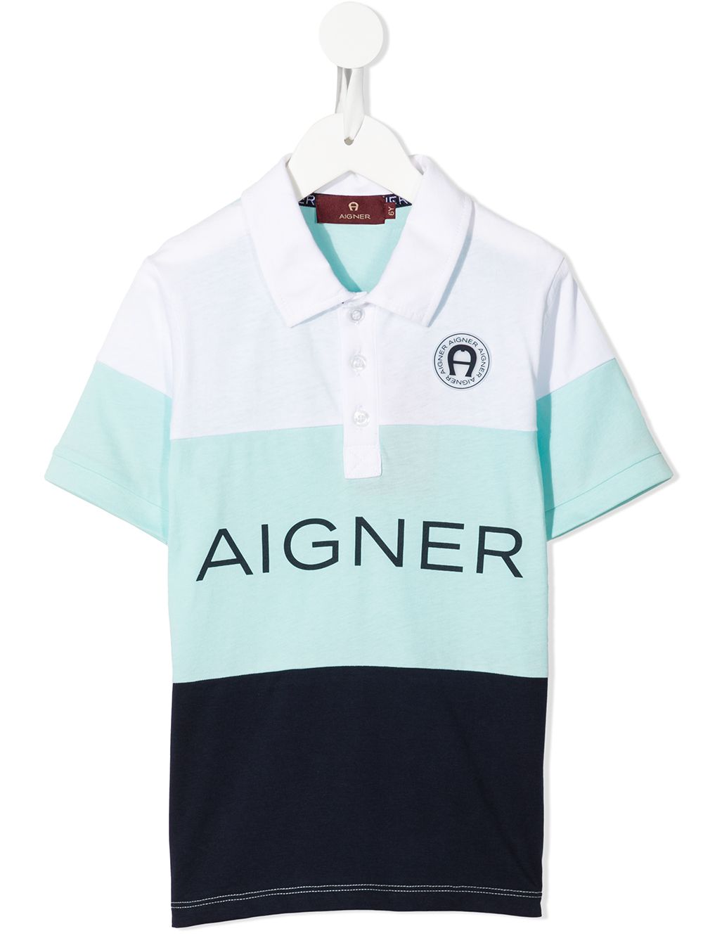 Aigner Kids logo-print polo shirt - Blue von Aigner Kids