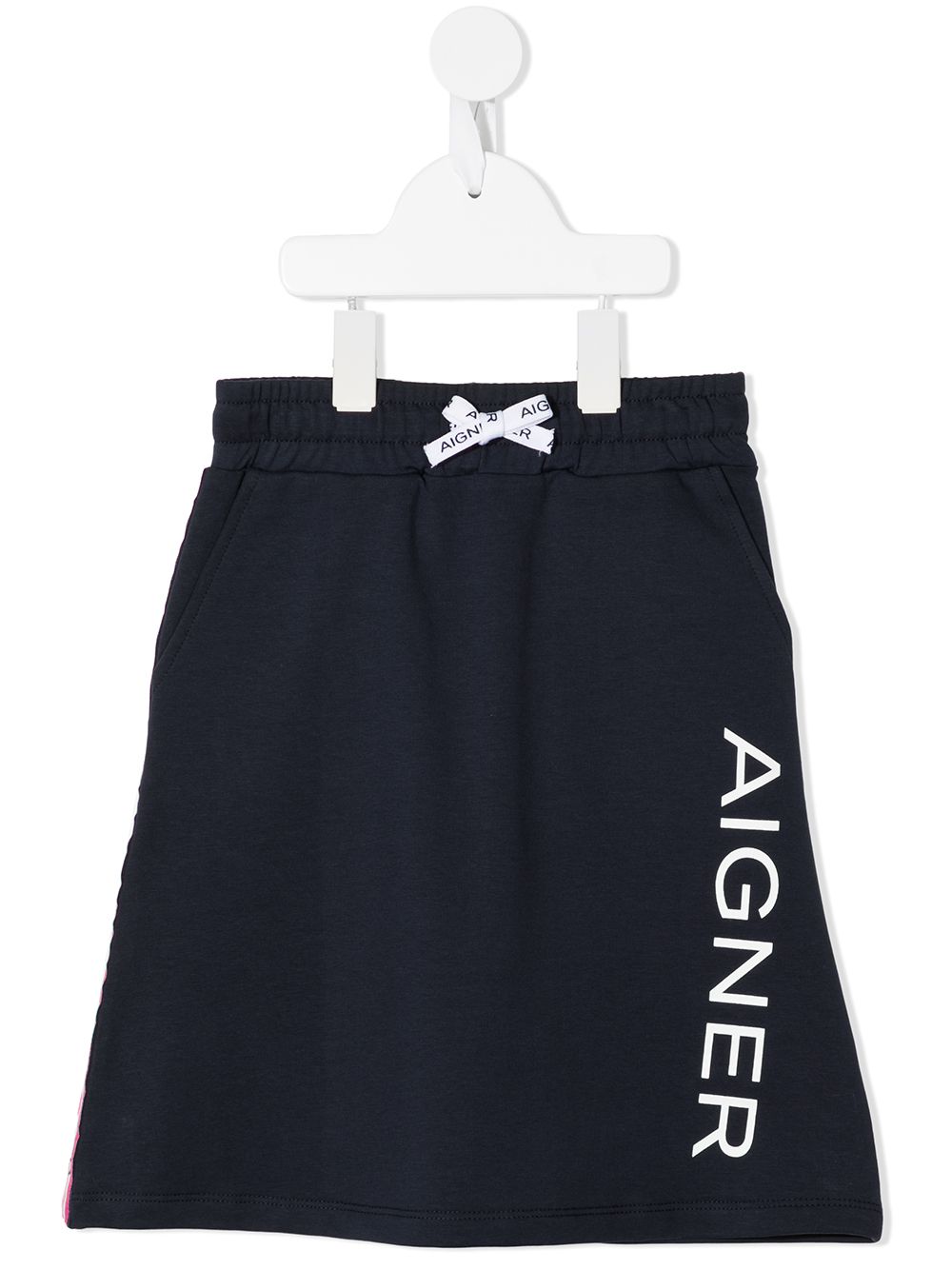 Aigner Kids logo print skirt - Blue von Aigner Kids