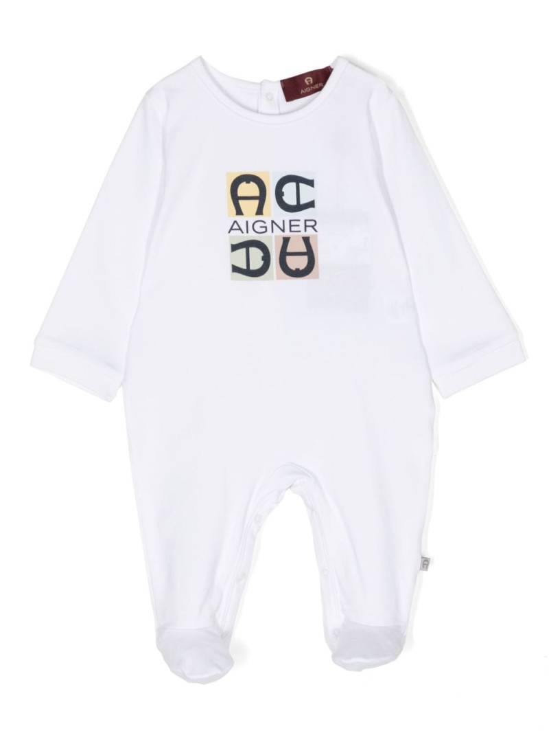 Aigner Kids logo-print stretch-cotton body - White von Aigner Kids