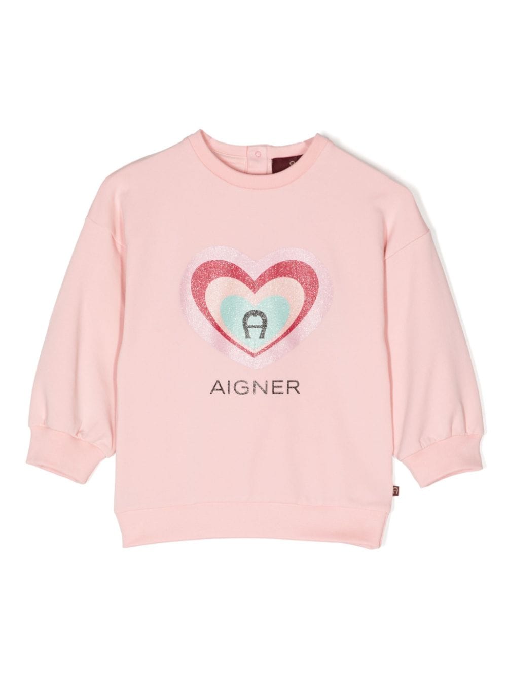 Aigner Kids logo-print stretch-cotton sweatshirt - Pink von Aigner Kids