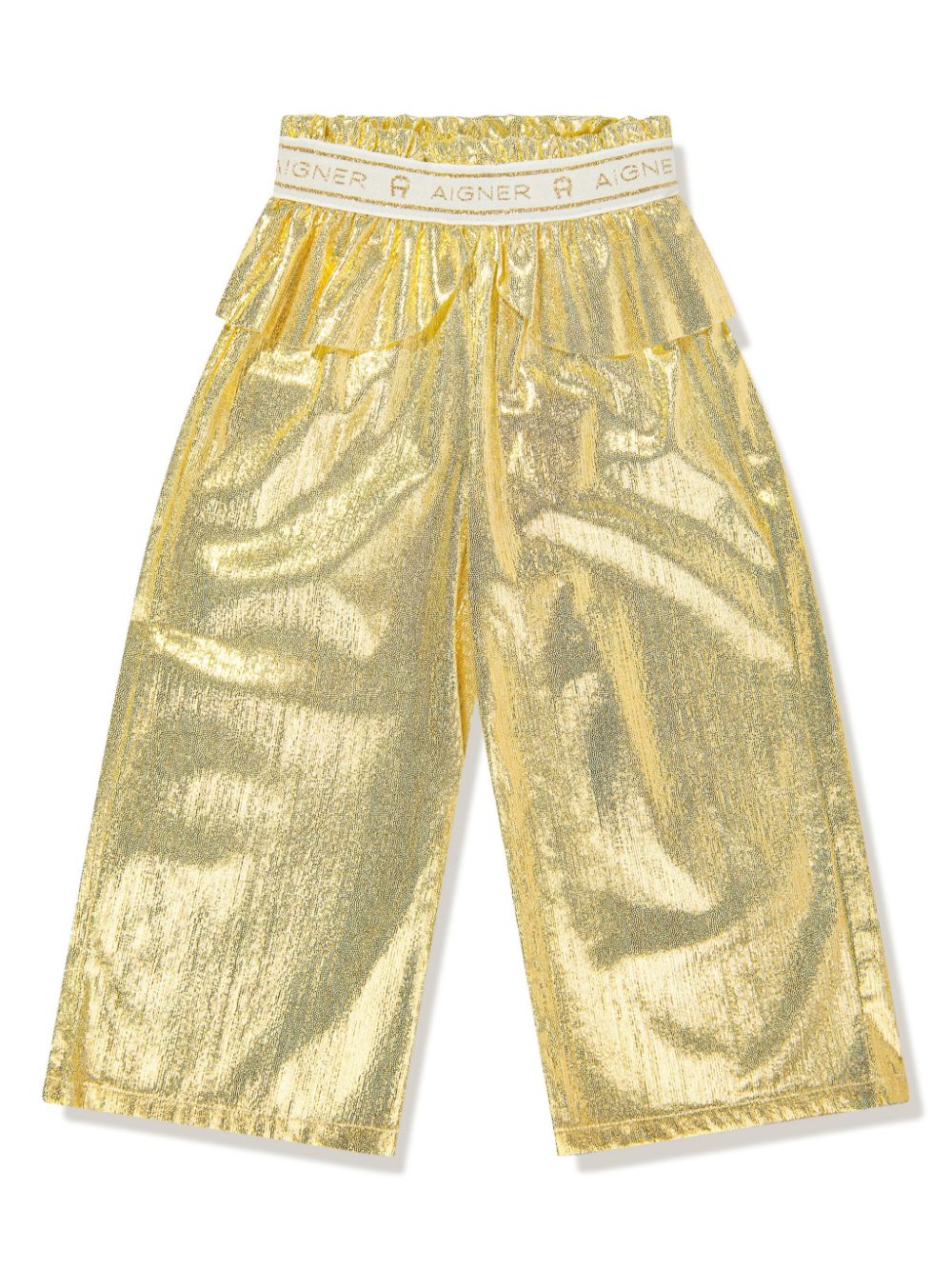 Aigner Kids metallic peplum trousers - Gold von Aigner Kids