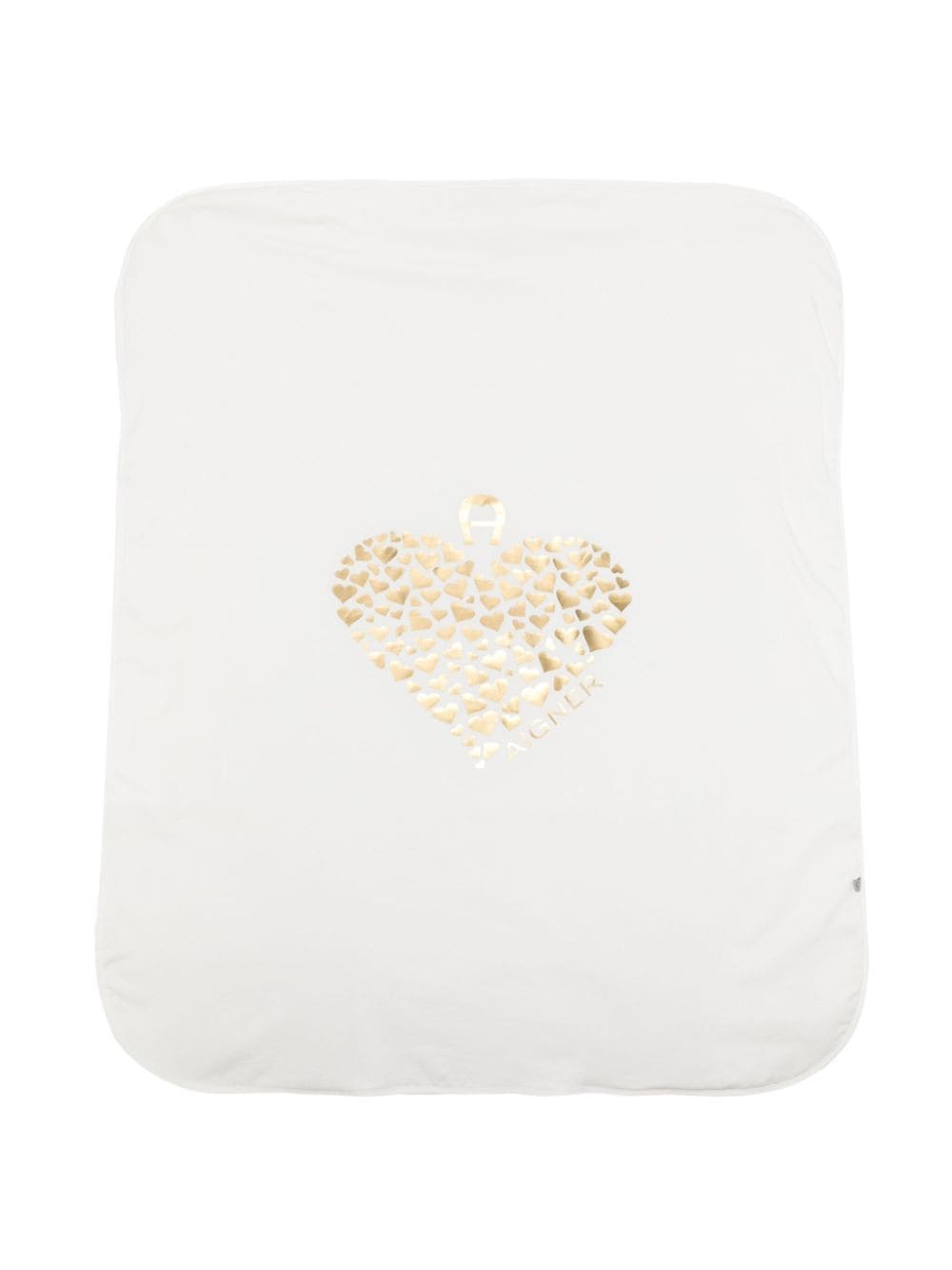 Aigner Kids metallic-print Pima cotton blanket - Neutrals von Aigner Kids