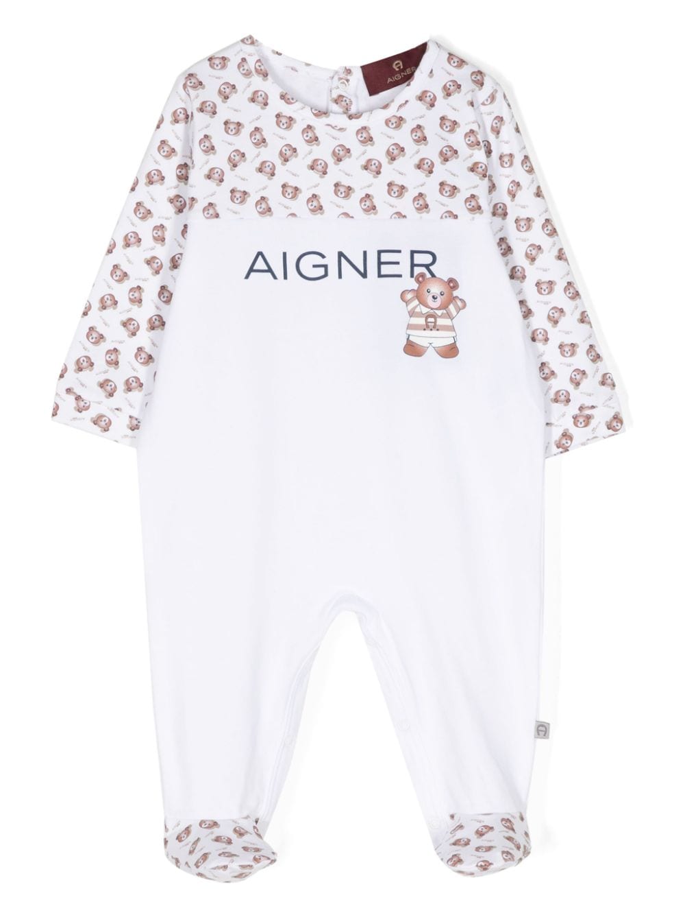 Aigner Kids teddy-print Pima cotton pyjamas - White von Aigner Kids