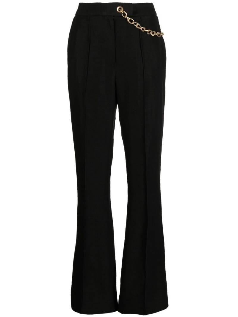 Aje Opal chain-link flared trousers - Black von Aje