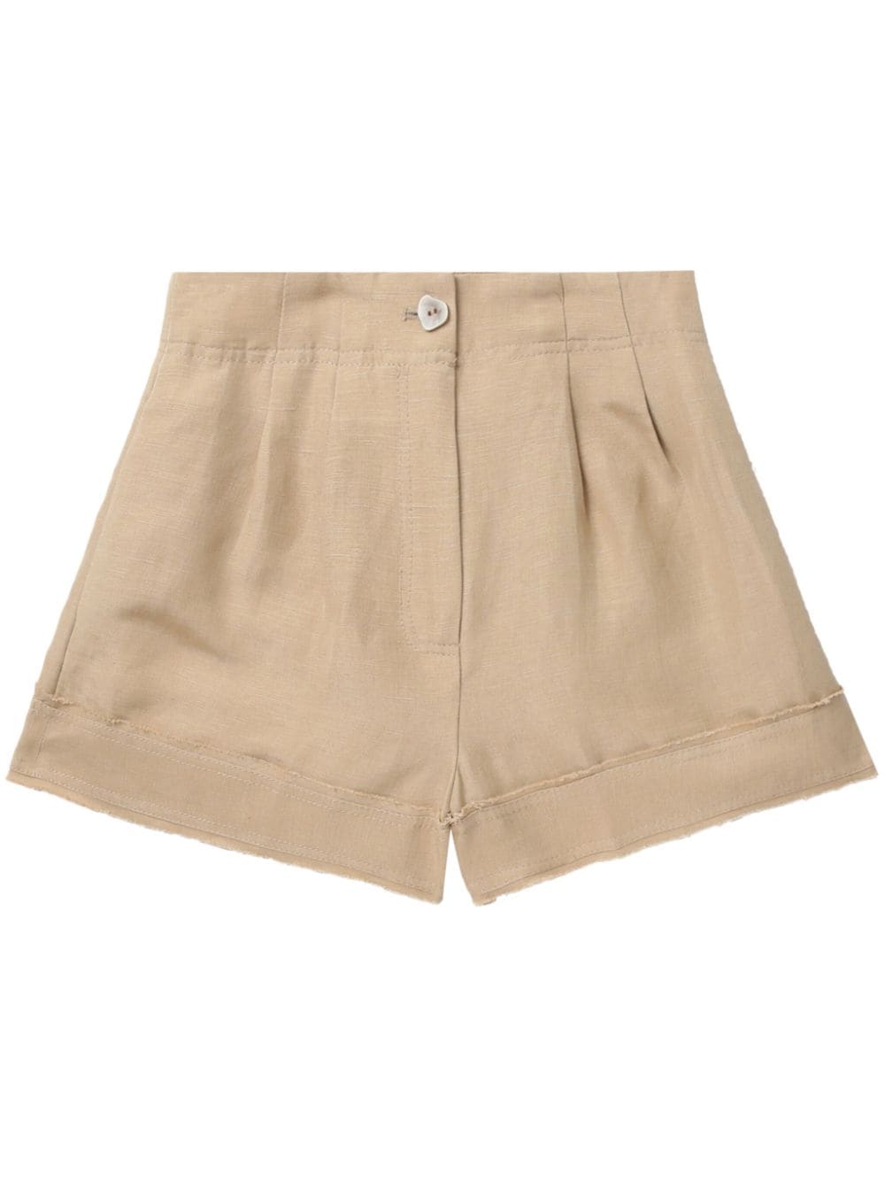 Aje linen-blend mini shorts - Neutrals von Aje