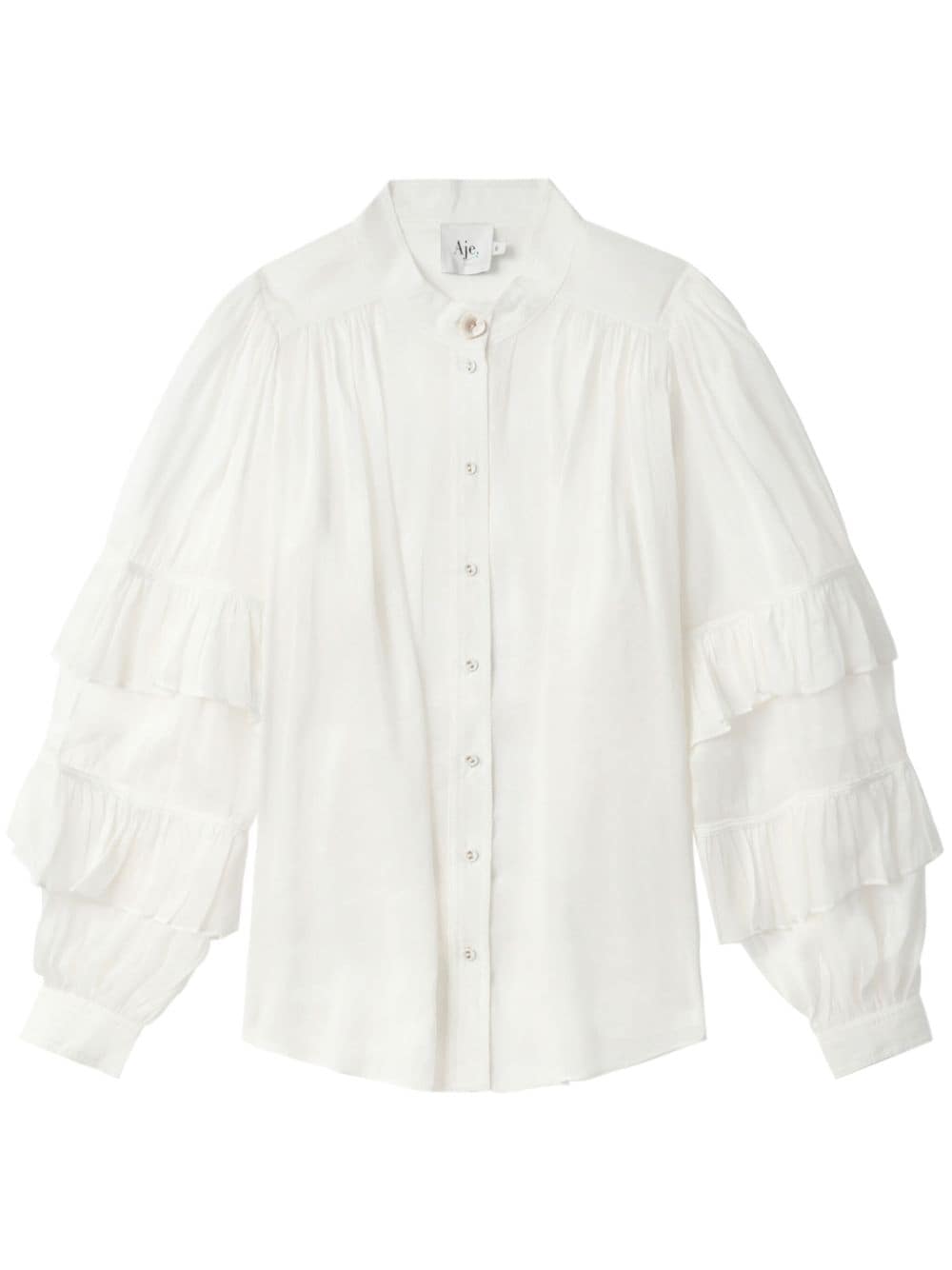 Aje ruffled long-sleeve shirt - White von Aje