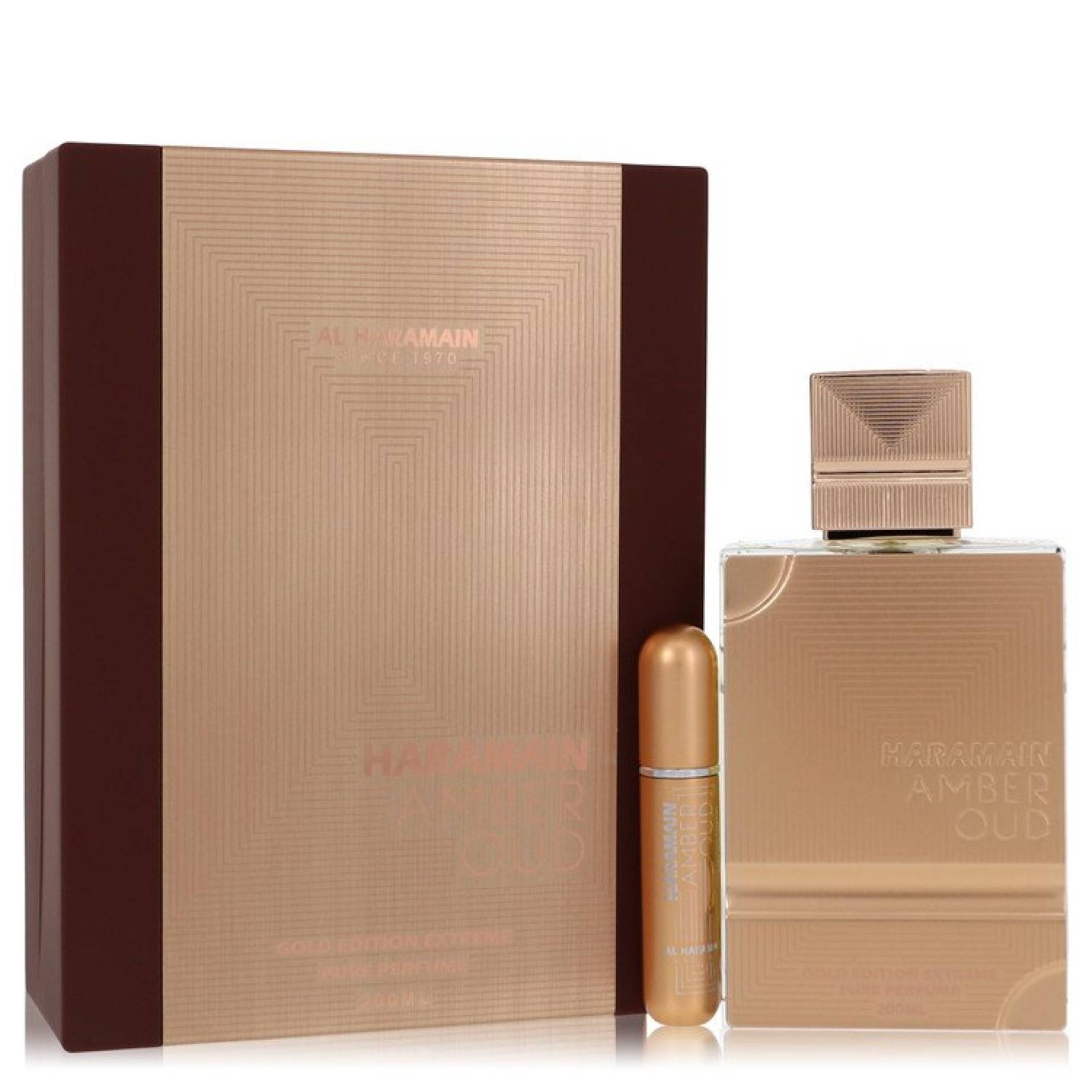 Al Haramain Amber Oud Gold Edition Extreme Gift Set 198 ml 6.7 Pure Perfume Spray + 10 ml Refillable Spray von Al Haramain