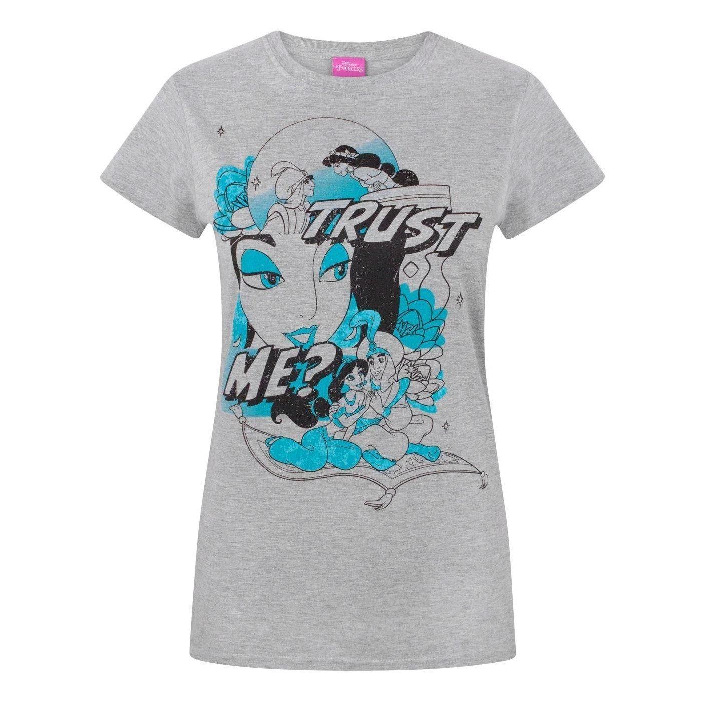 Disney Tshirt Trust Me Damen Grau XL von Aladdin