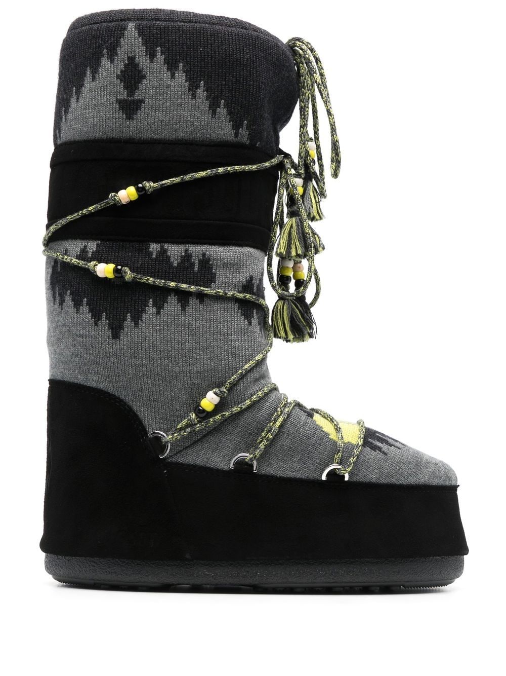 Alanui x Moon boot Icon Knit snow boots - Grey von Alanui x Moon boot