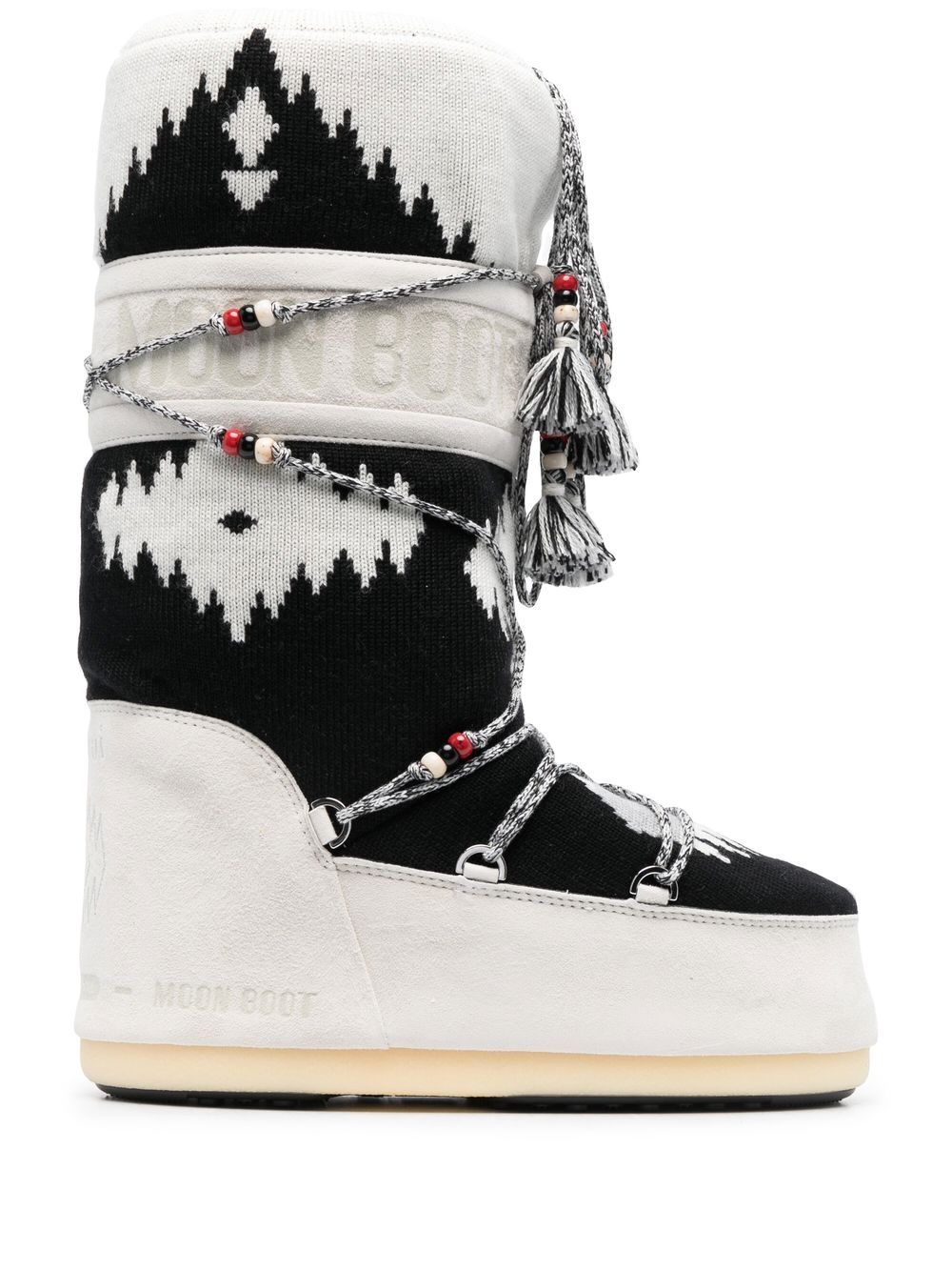 Alanui x Moon boot Icon Knit snow boots - White von Alanui x Moon boot