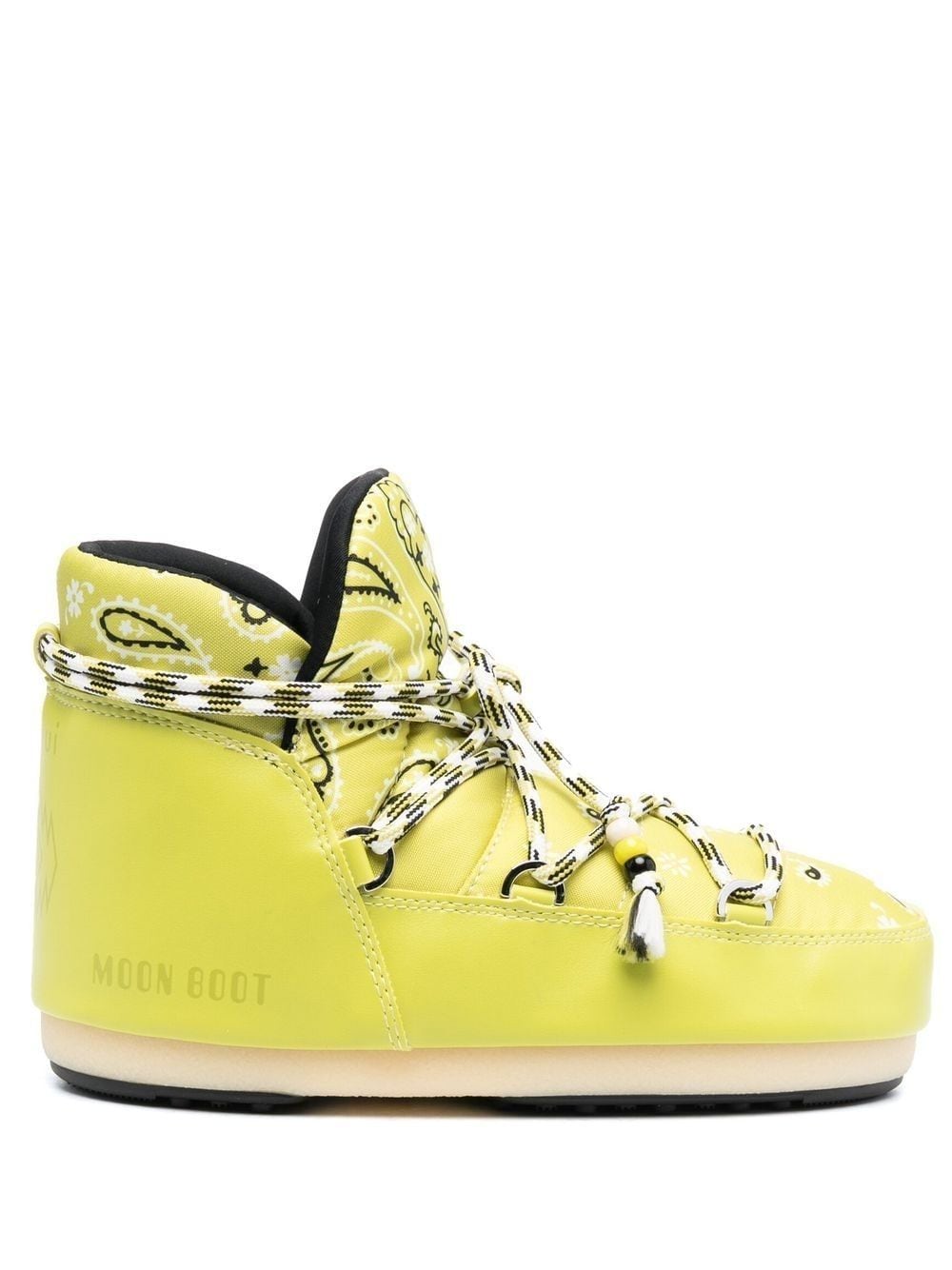 Alanui x Moon boot bandana-print boots - Yellow von Alanui x Moon boot
