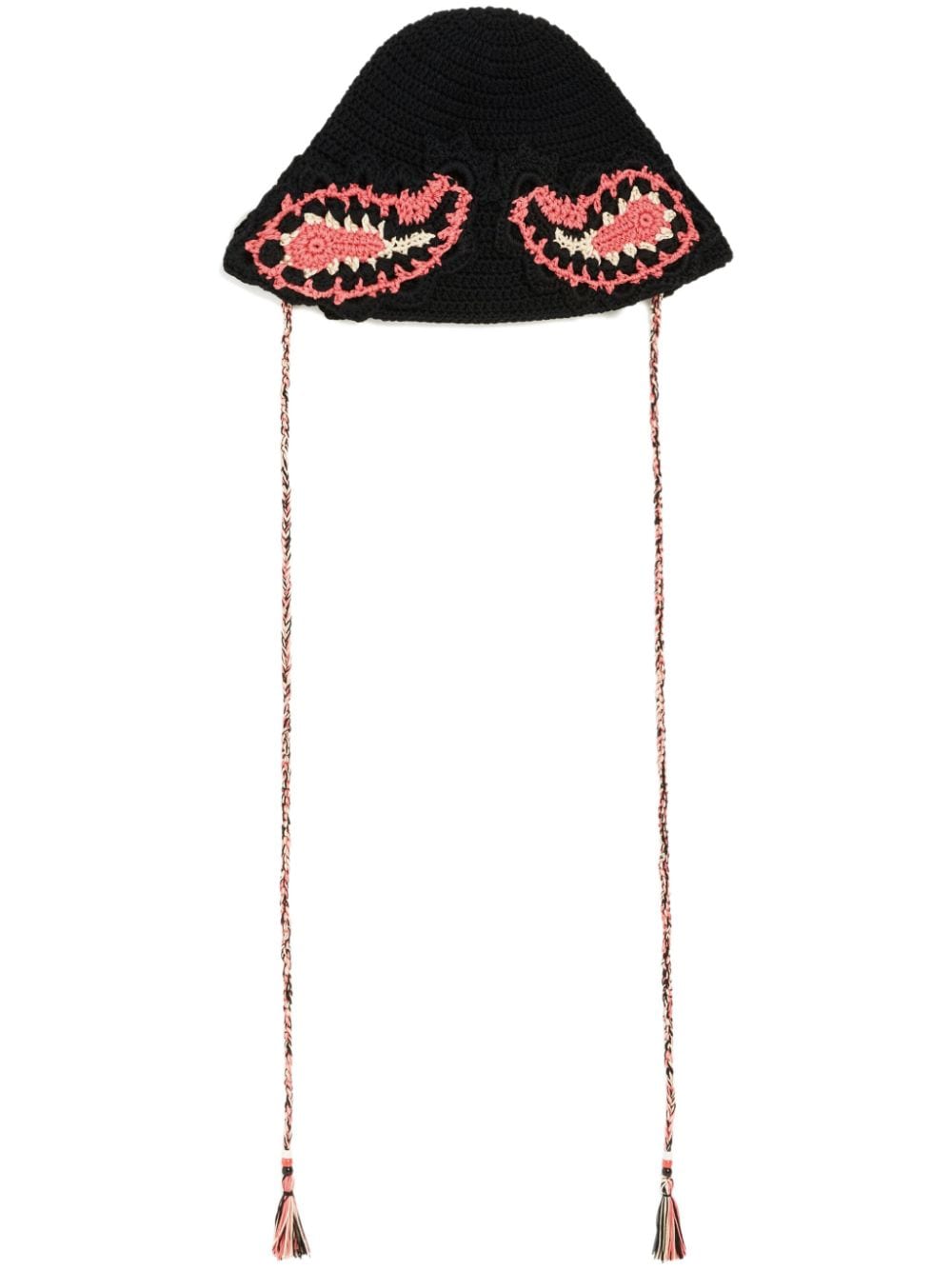 Alanui A Love Letter To India crochet bucket hat - Black von Alanui