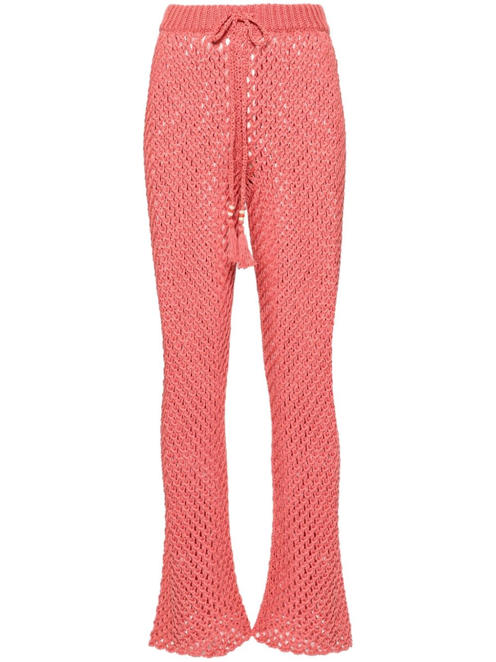 Alanui A Love Letter To India macramé trousers - Pink von Alanui