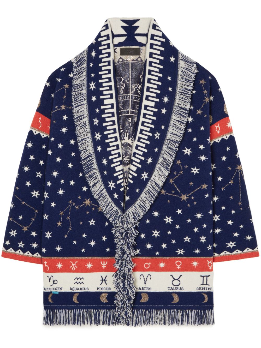 Alanui Astrology Wheel jacquard cardigan - Blue von Alanui