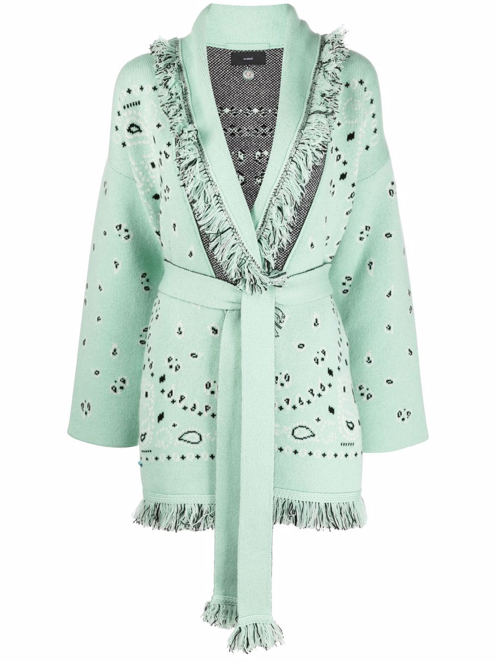 Alanui Icon bandana jacquard cardigan - Green von Alanui