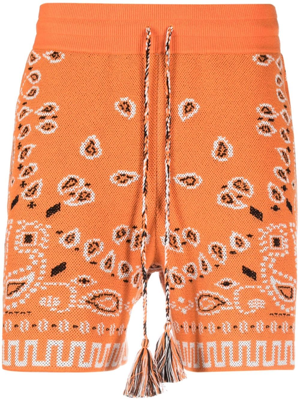 Alanui Bandana print deck shorts - Orange von Alanui