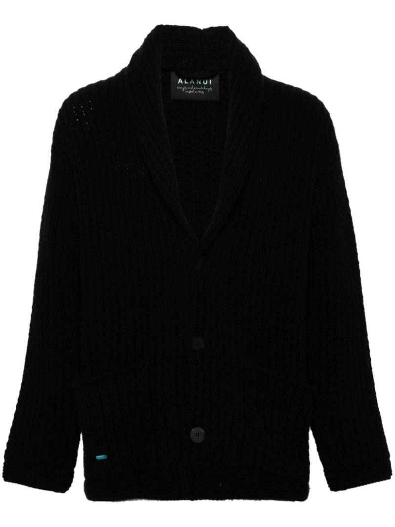 Alanui Finest ribbed cardigan - Black von Alanui