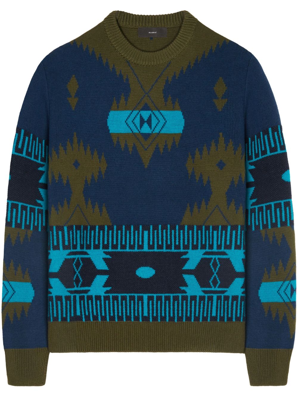 Alanui Icon Jacquard virgin wool jumper - Blue von Alanui