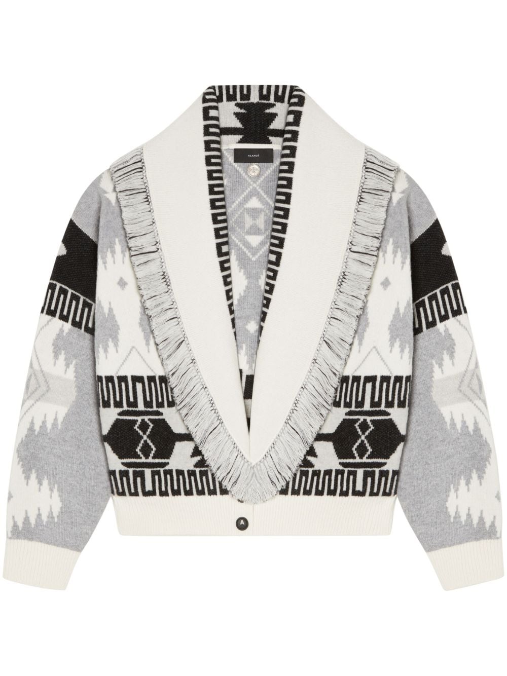 Alanui Icon jacquard cardigan bomber - White von Alanui