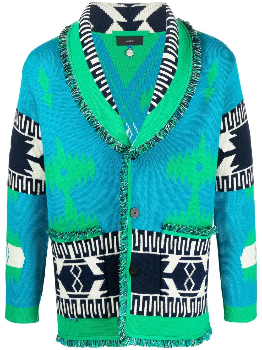 Alanui Icon jacquard-knit cardigan - Blue von Alanui