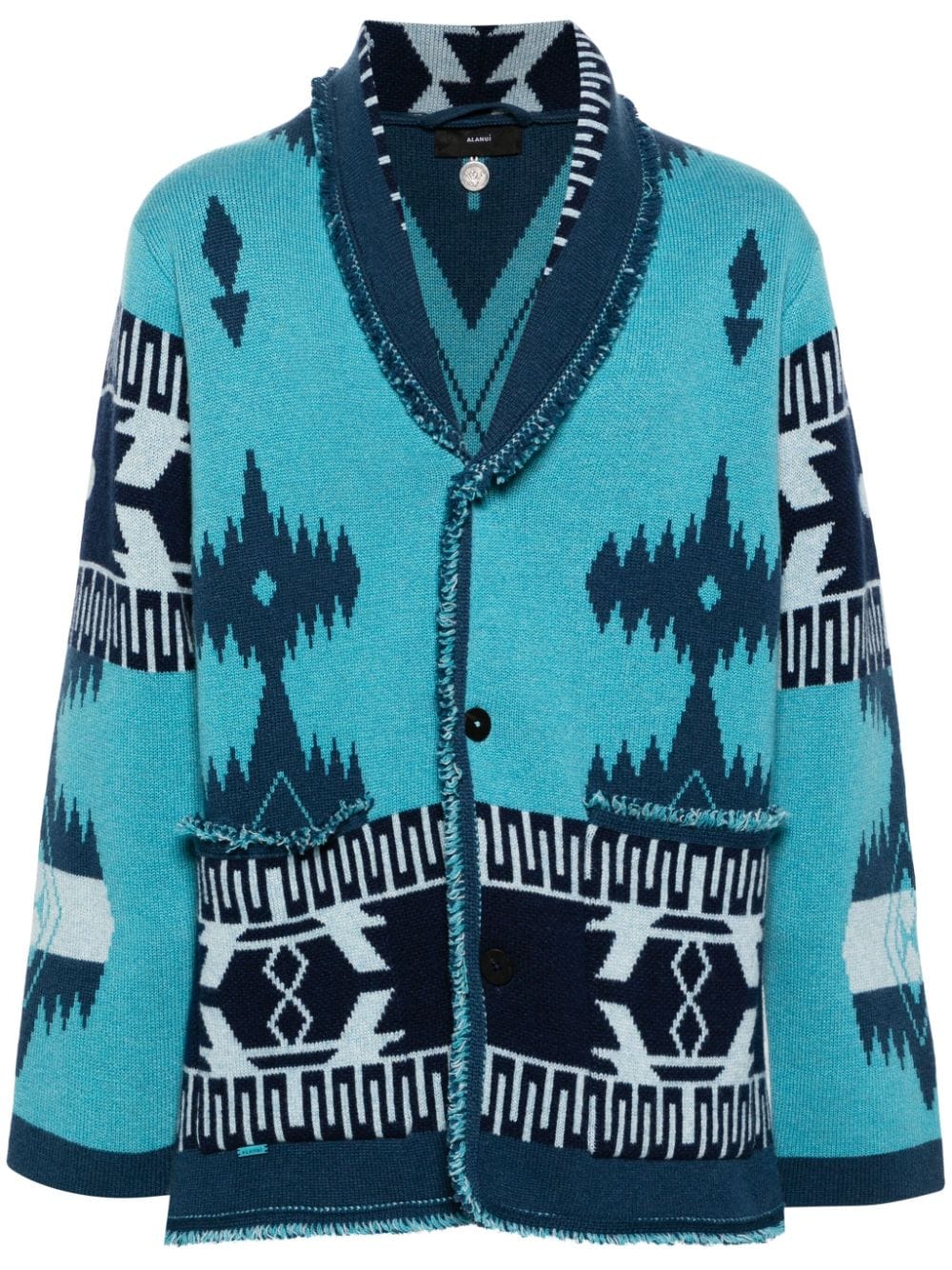 Alanui Icon pattern-jacquard cardigan - Blue von Alanui