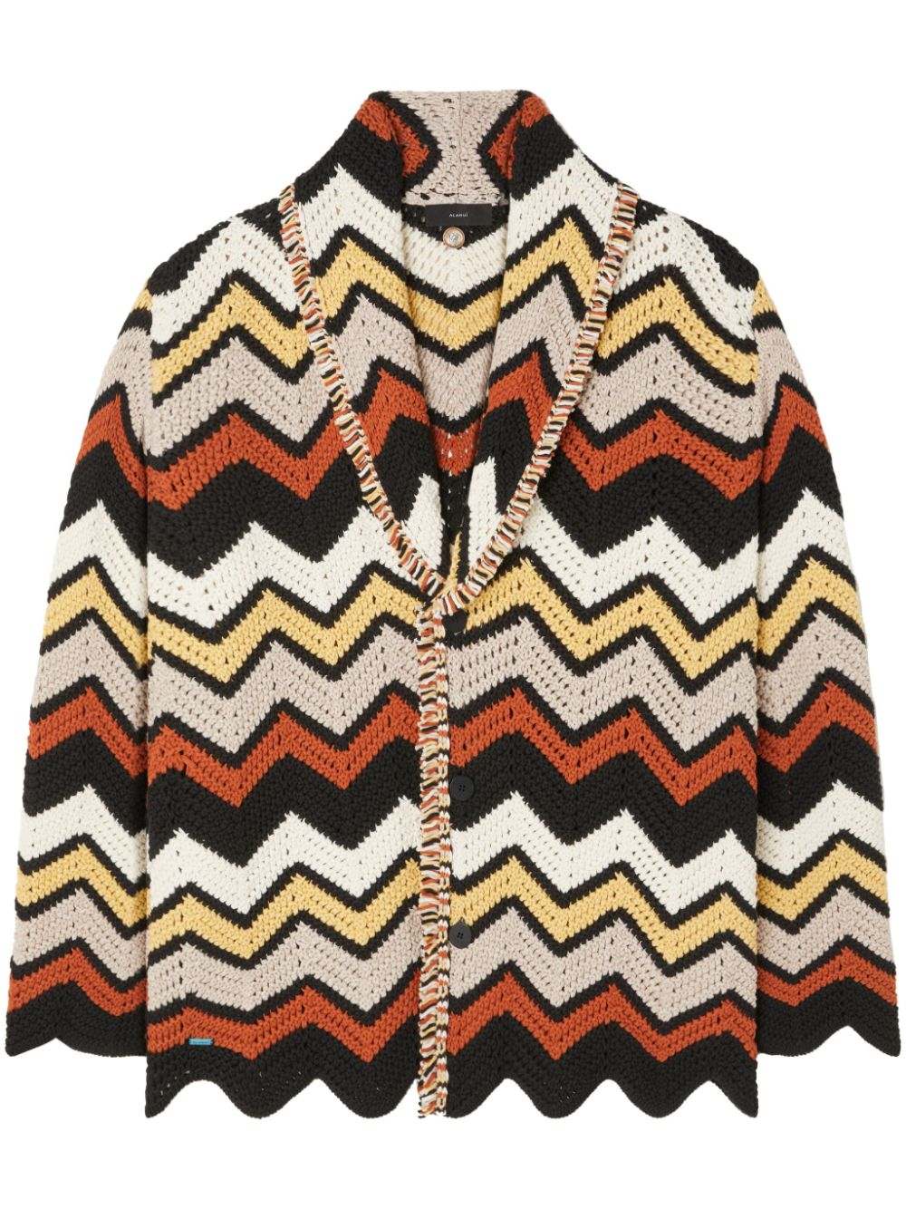 Alanui Kaleidoscopic chevron-print cardigan - Black von Alanui