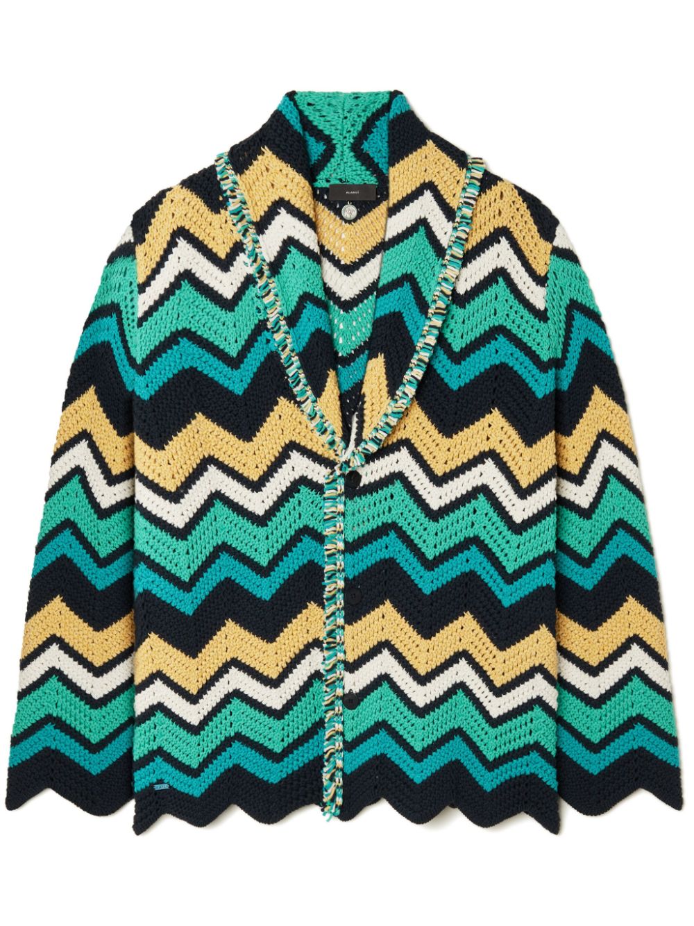 Alanui Kaleidoscopic chevron-print cardigan - Green von Alanui