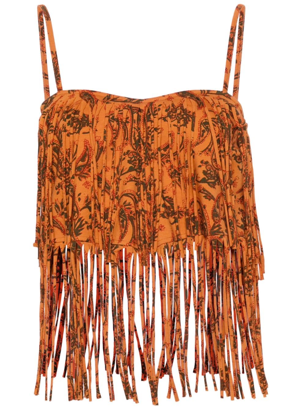 Alanui Monsoon paisley-print top - Orange von Alanui