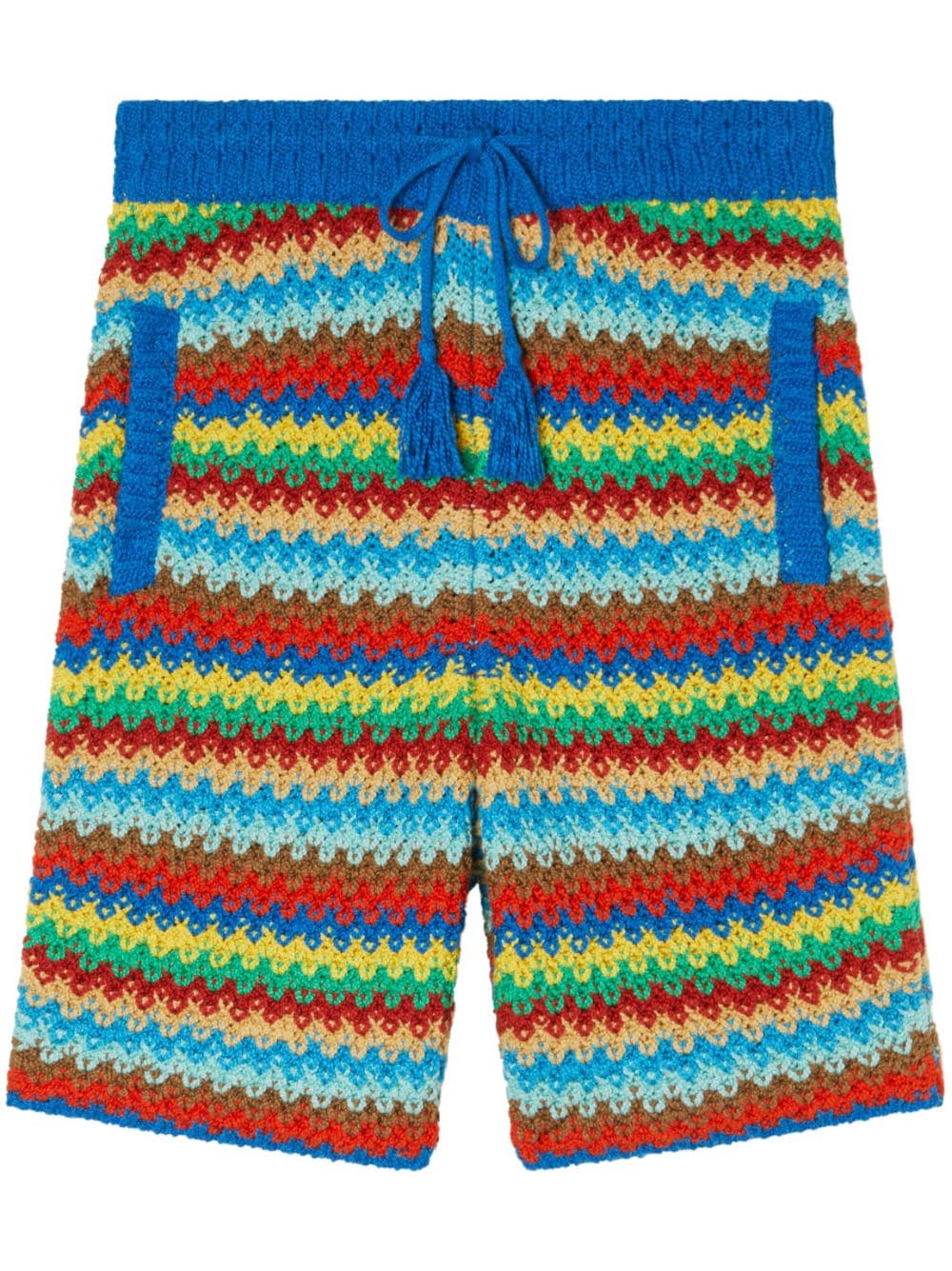 Alanui Over The Rainbow crochet-knit shorts - Blue von Alanui