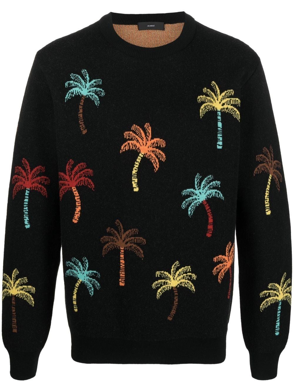 Alanui Palm Tree crew neck sweatshirt - Black von Alanui