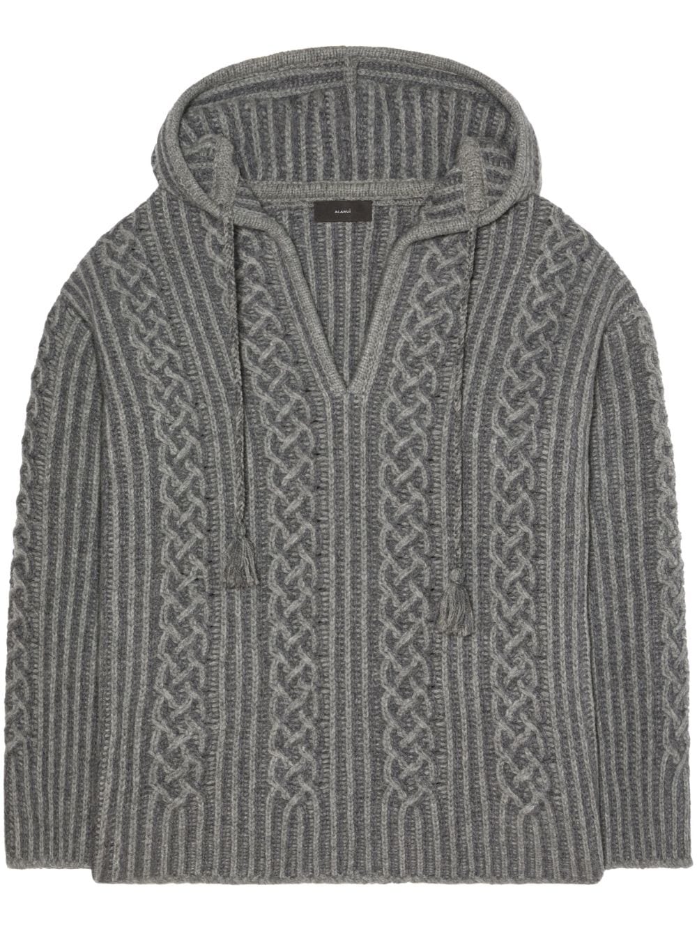 Alanui Riding the Waves cable-knit hoodie - Grey von Alanui