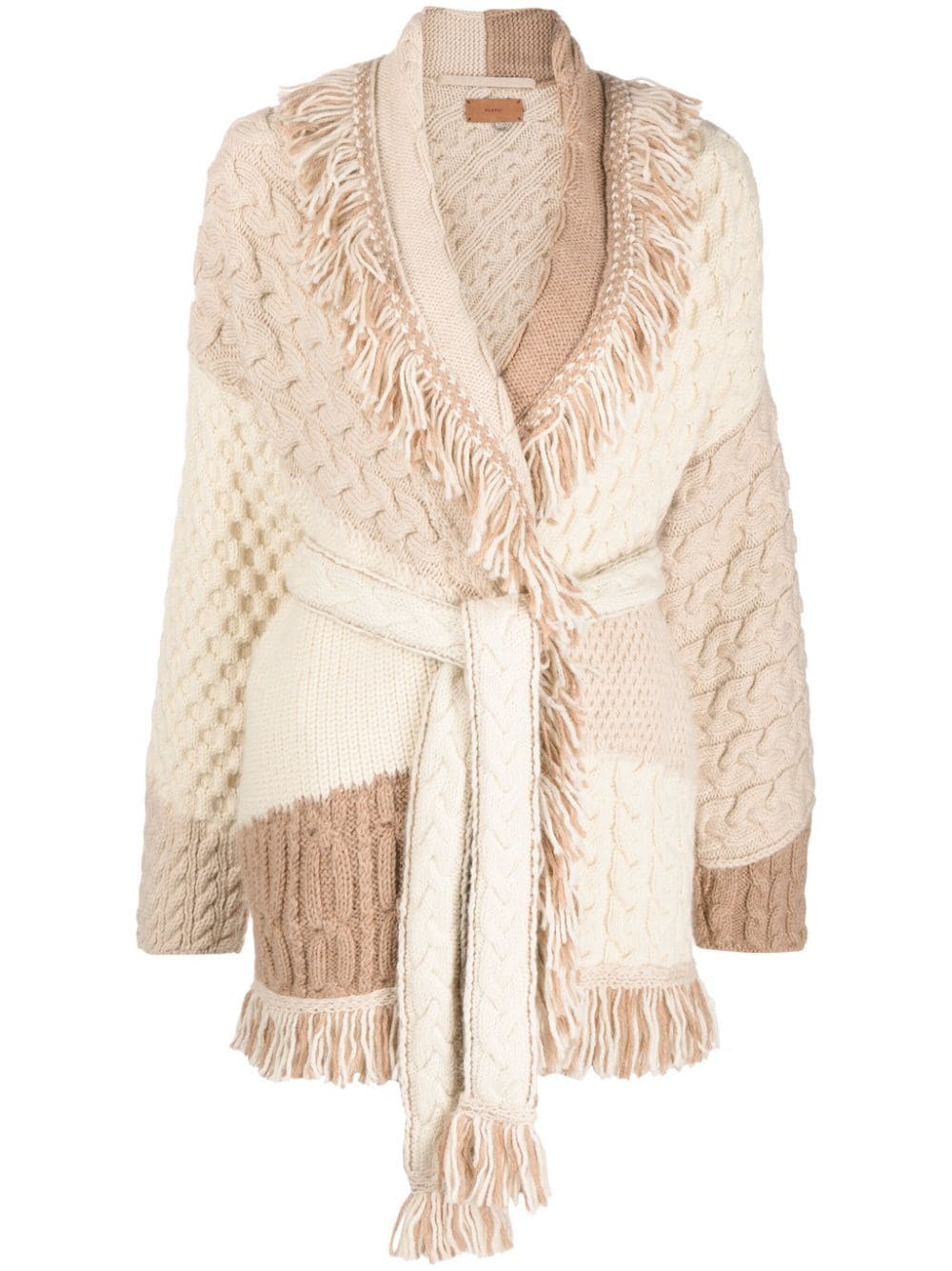 Alanui Talking Glacier wool cardigan - Neutrals von Alanui