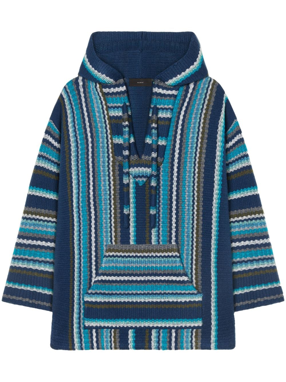 Alanui Ushuaia Stories knitted Baja hoodie - Blue von Alanui