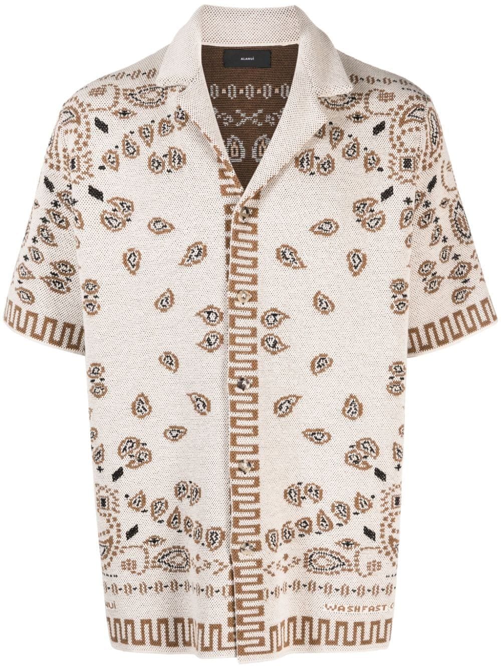 Alanui bandana-jacquard cotton shirt - Neutrals von Alanui
