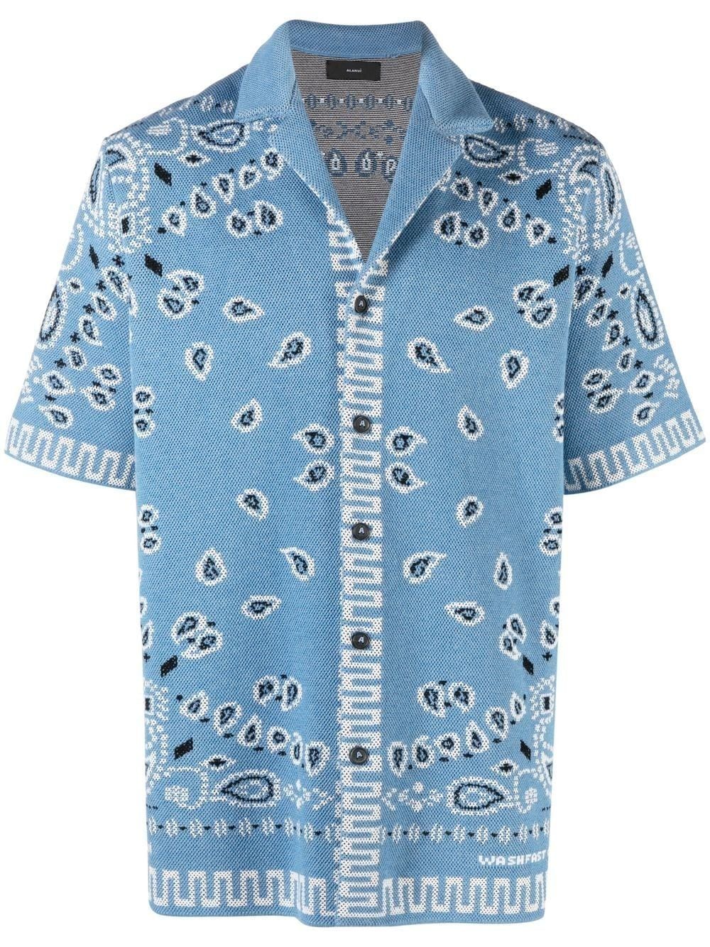 Alanui bandana-print cotton shirt - Blue von Alanui