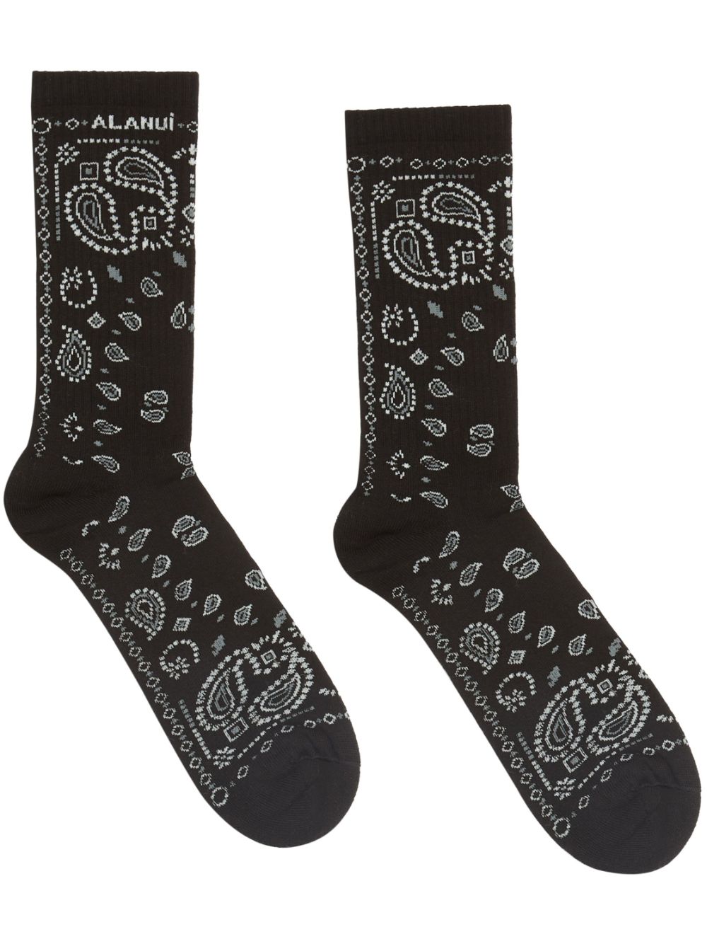 Alanui bandana-print socks - Black von Alanui