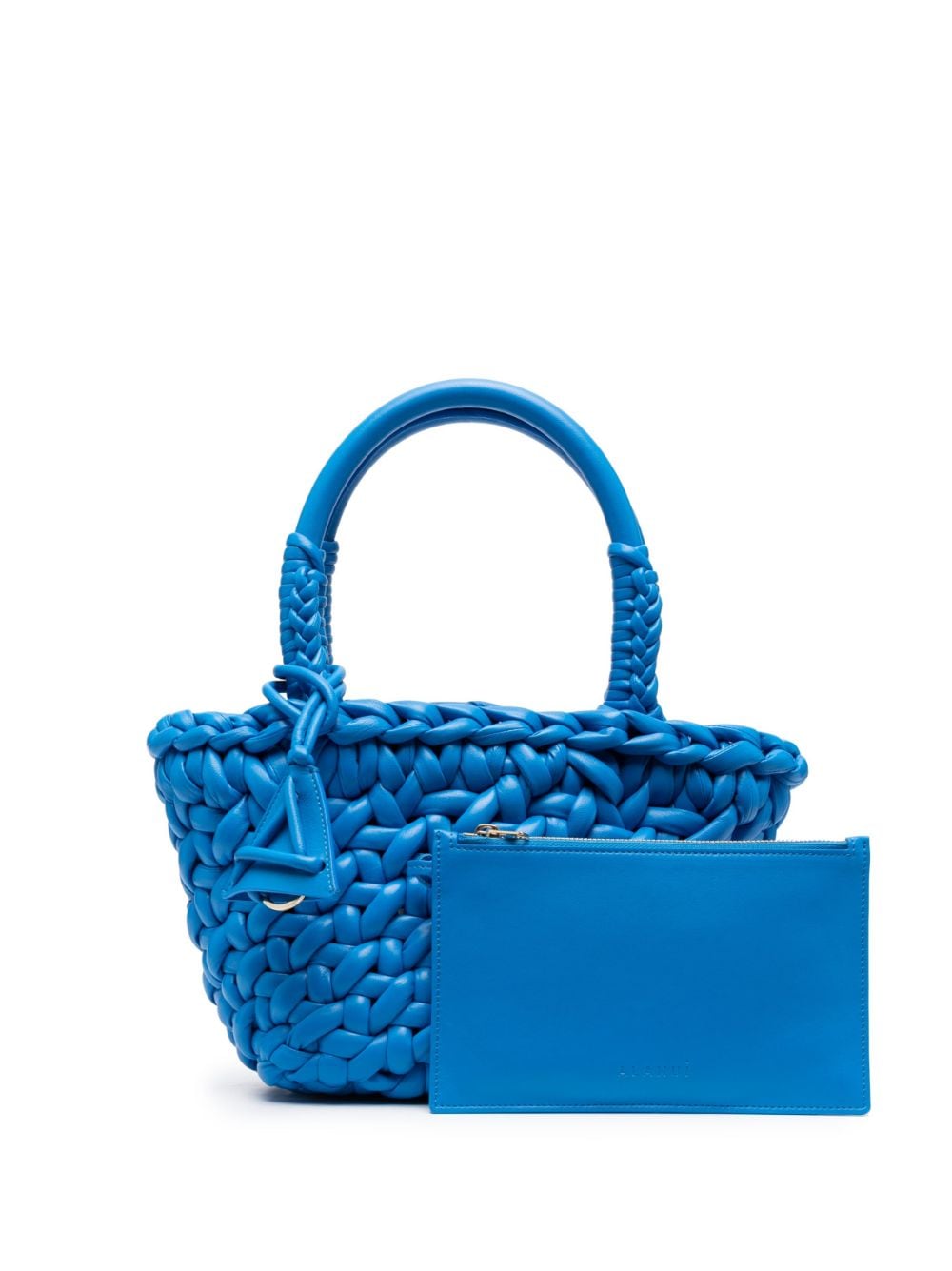 Alanui interwoven-design small leather tote bag - Blue von Alanui
