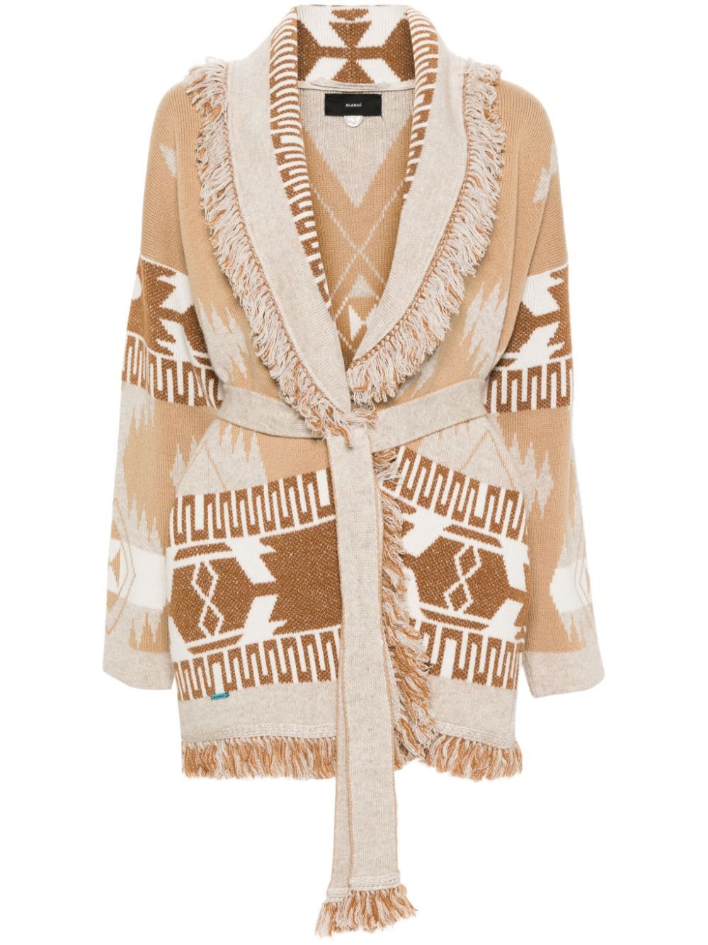 Alanui jacquard belted cardigan - Neutrals von Alanui